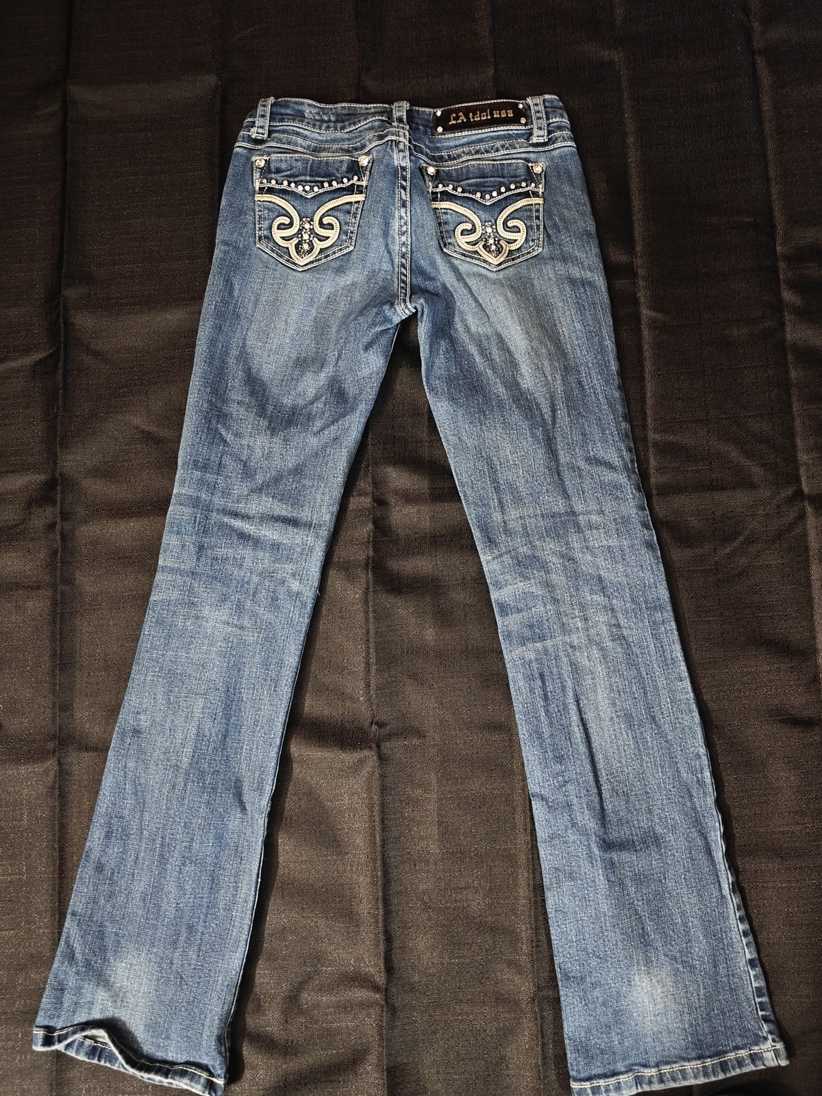 Lot of 6 Womens Jeans Miss Me LA Idalusa Ariya Embellished Bling Blue