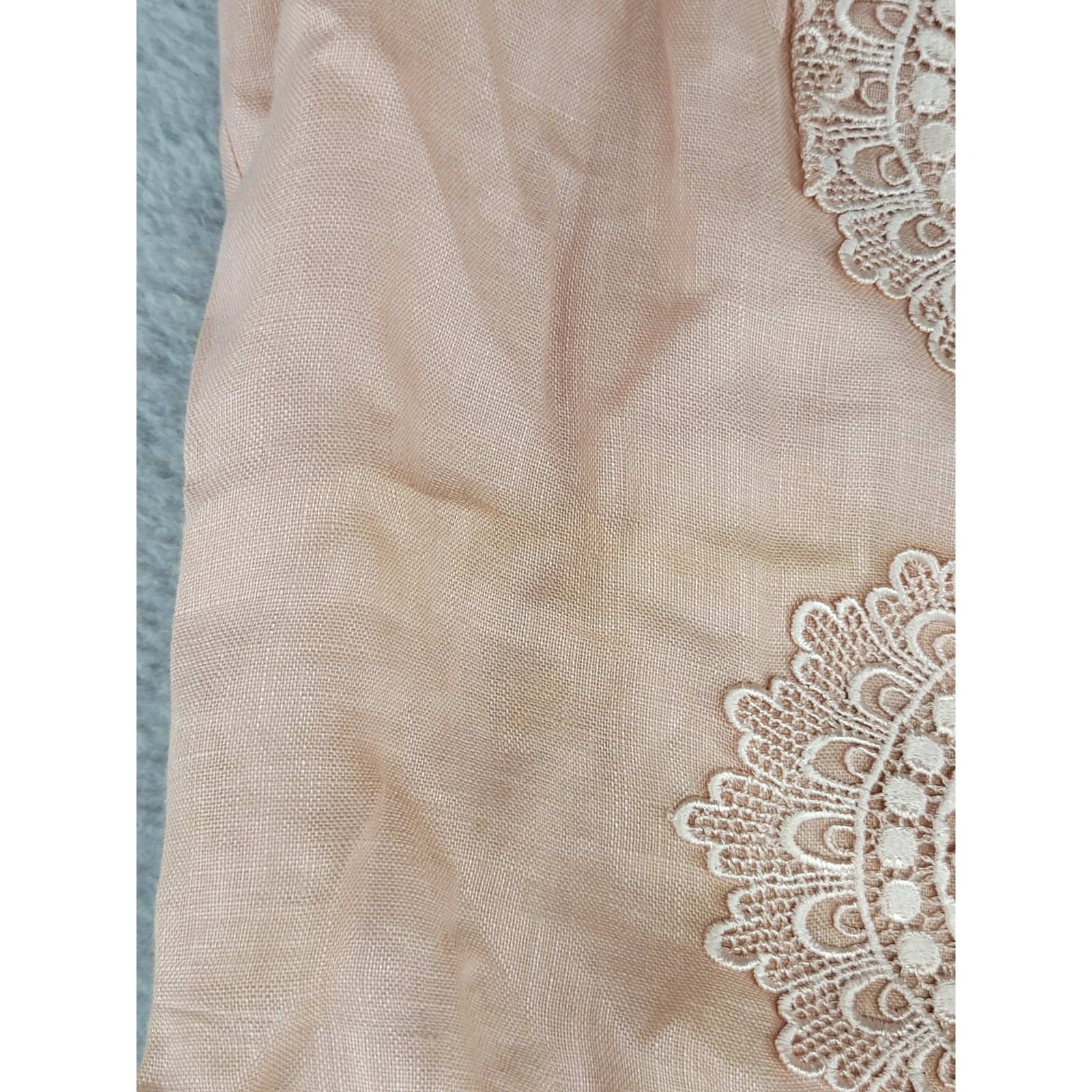 Vintage Peach Lace Peplum Top & Maxi Skirt Set Victorian Revival Cottagecore