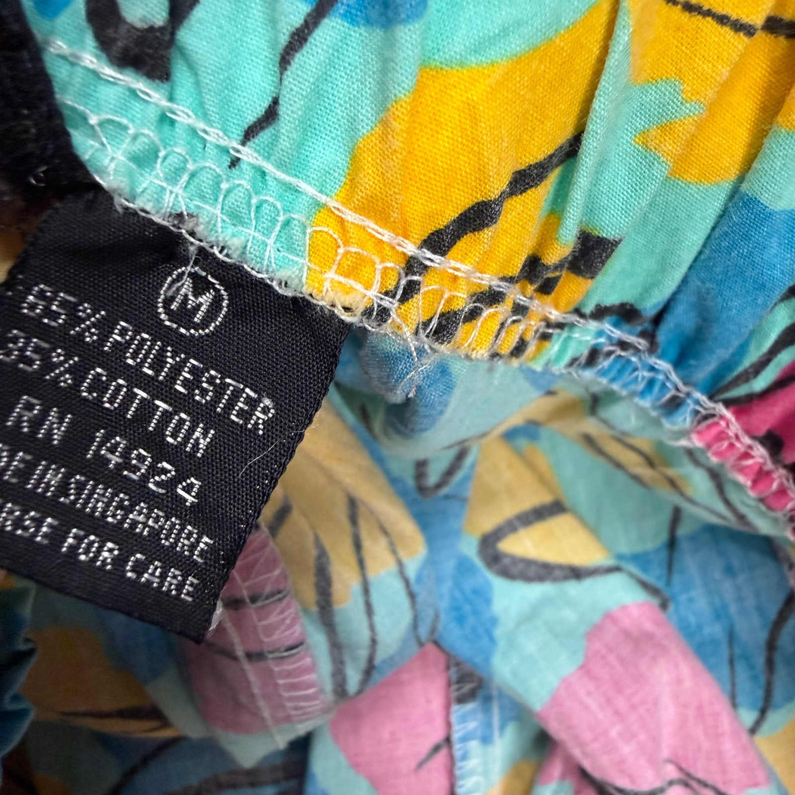 Vintage 80s 90s Colorful Abstract Shorts Medium Women’s Beach Funky