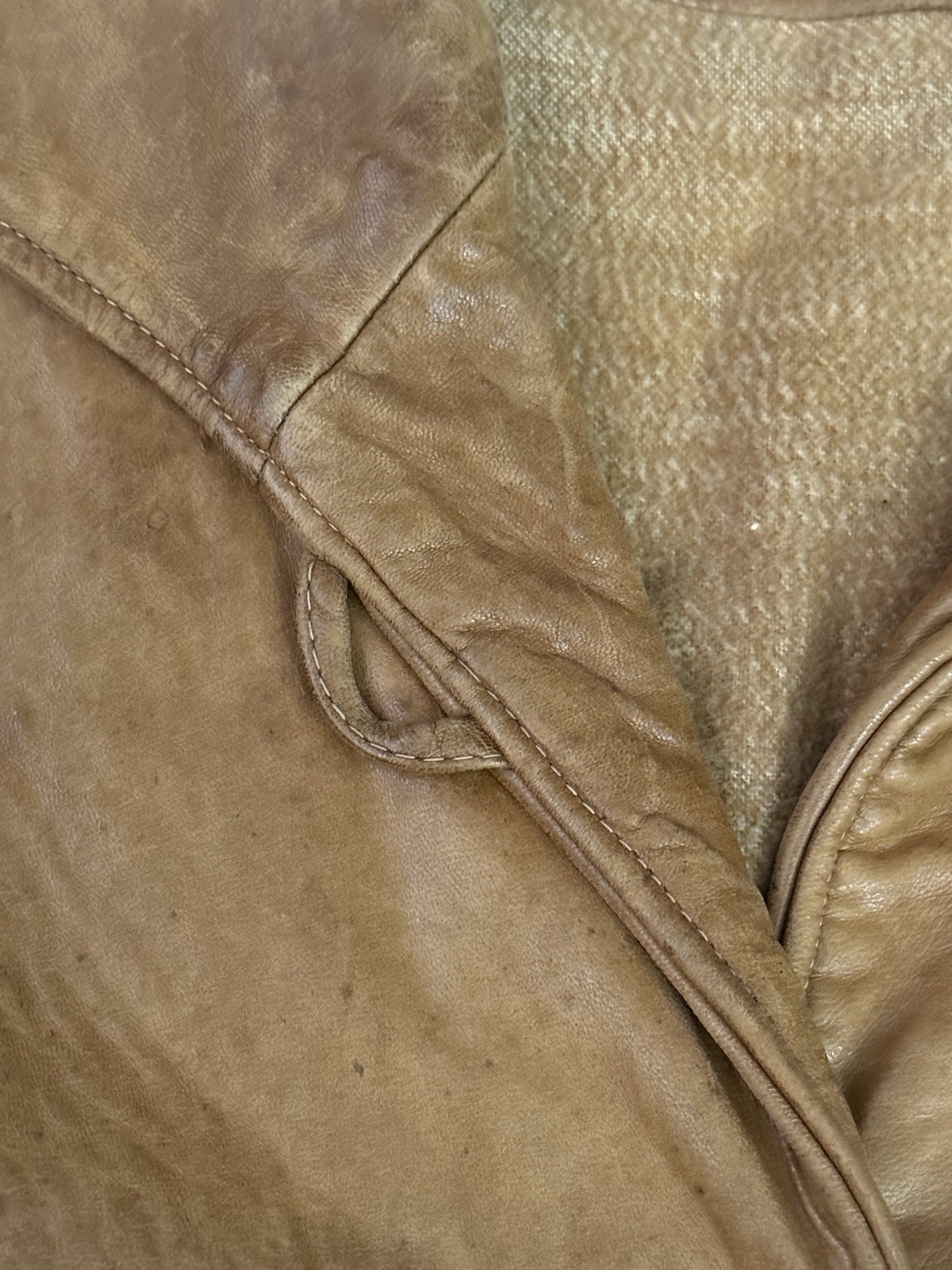 Vintage 30s 1930s Leather Jacket Women’s Patina Distressed Homemade? Unbranded