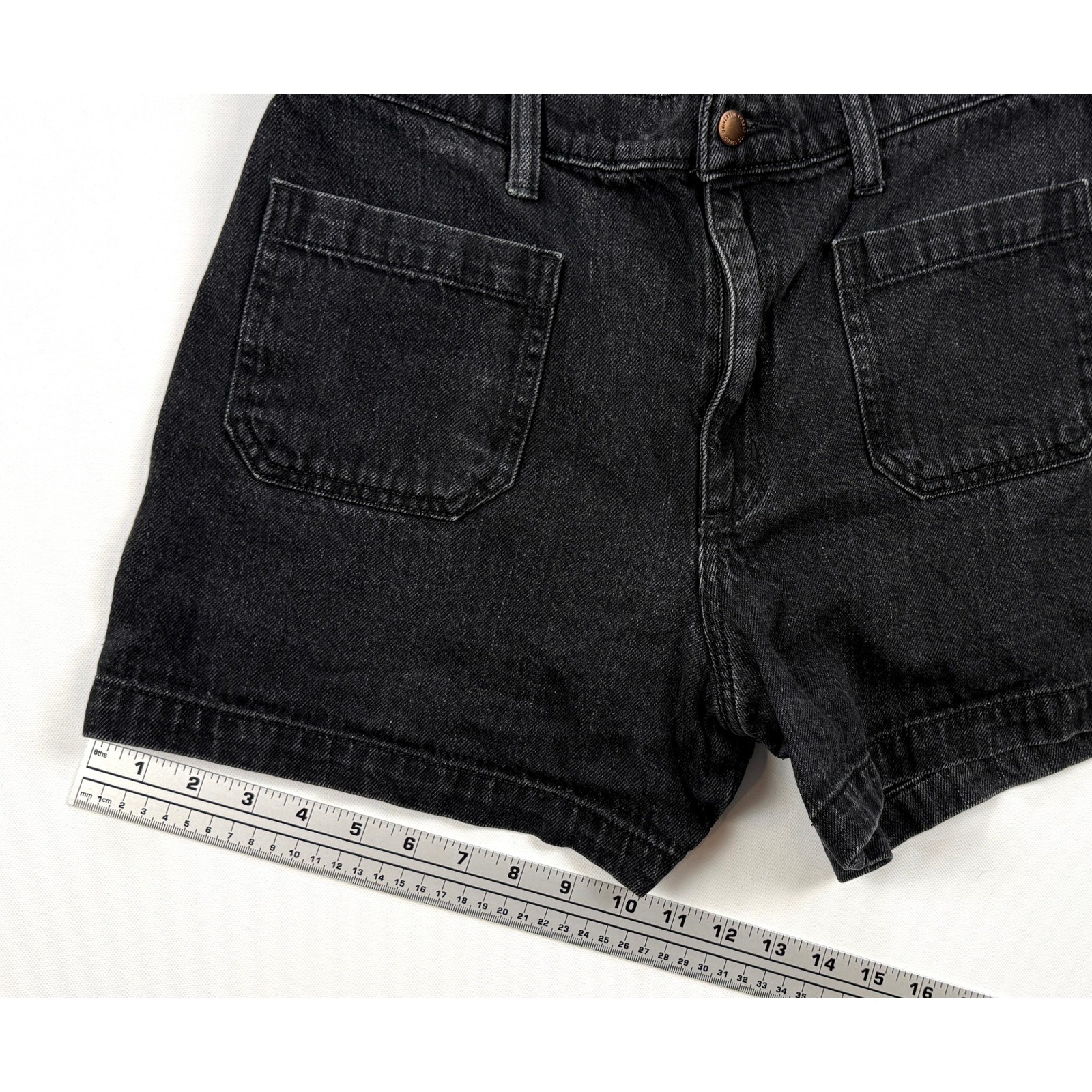 UNIVERSAL THREAD Women’s Sz 12R 31w Black High Rise Utility/Cargo Shorts #1709