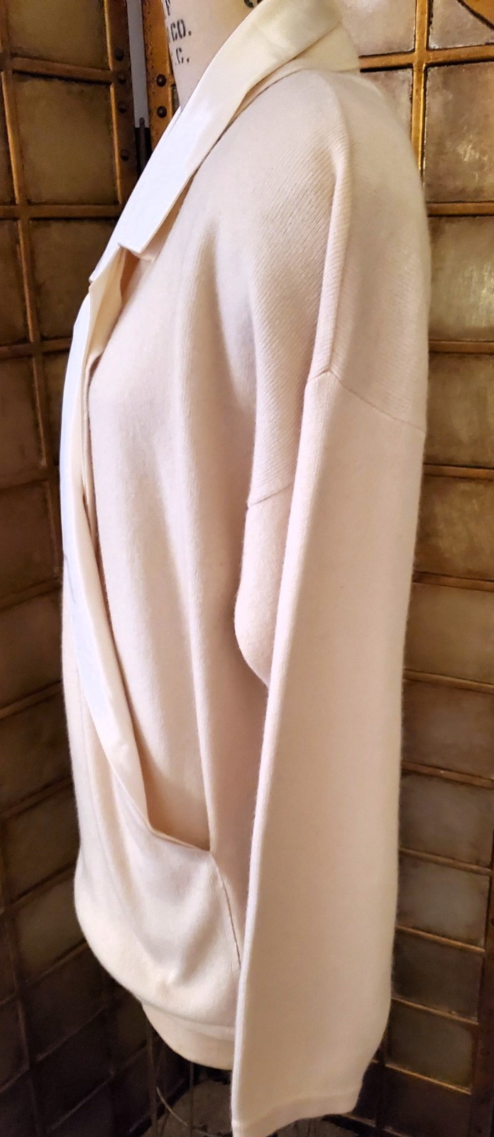 Vintage Donna Karan Black Label Italian Cashmere Sweater with Silk Insert