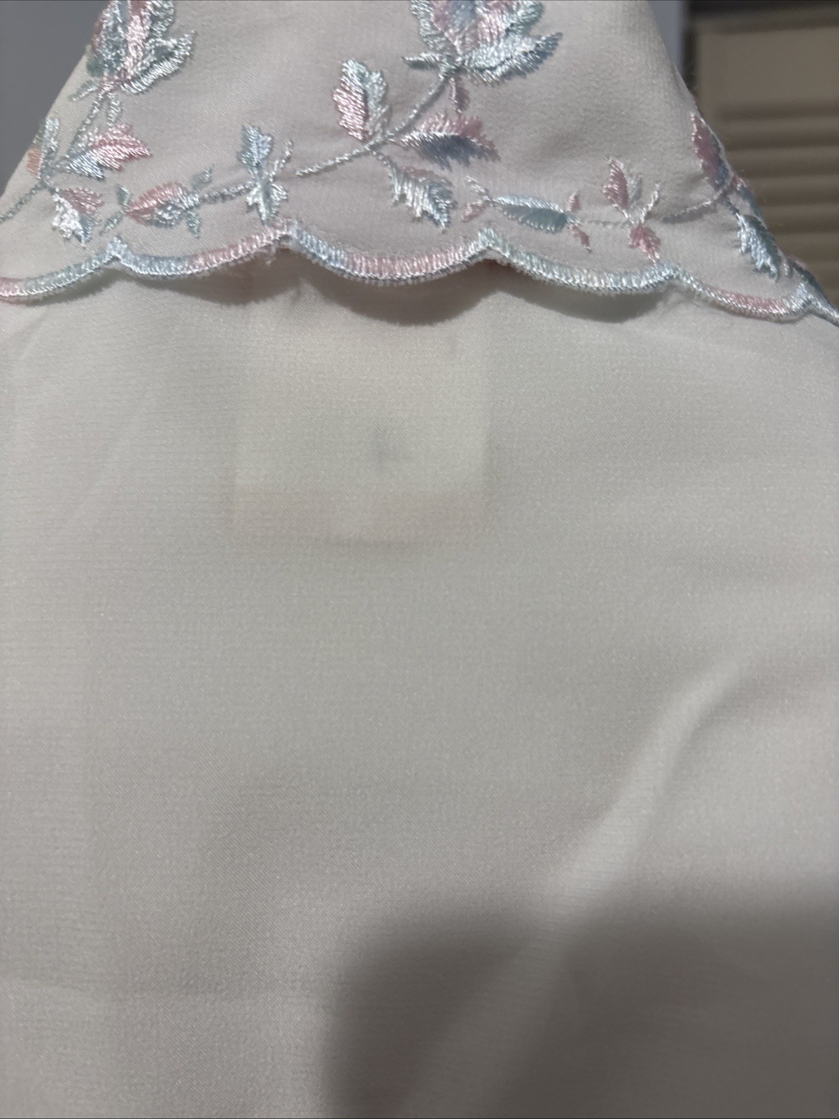 Vintage Lee Mar Pageant White Secretary Blouse Embroidered Women’s L (16)