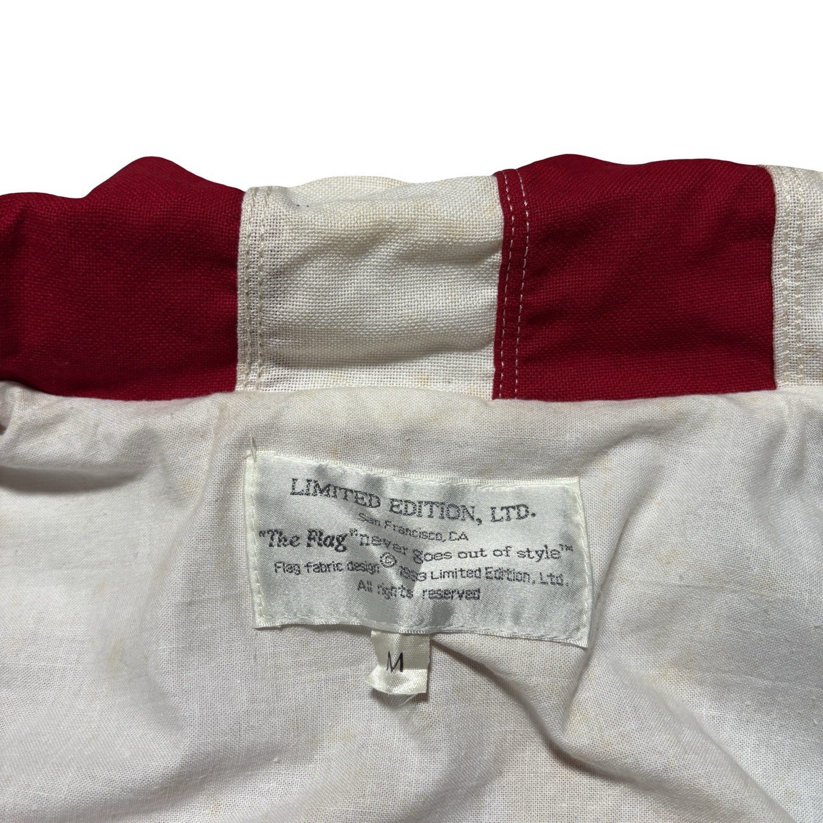 Vintage 90s Limited Edition LTD “The Flag” United States Flag AOP Jacket M 25×24