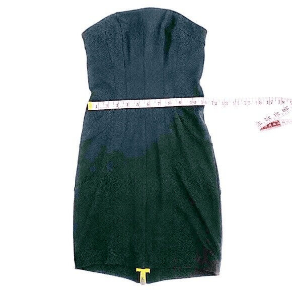 Vintage 90’s Mini Dress Neon Yellow Zippered Back Formal Body Con Size 0