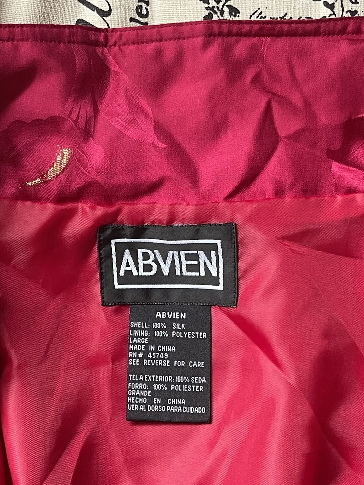Vintage Abvien 1980s Windbreaker Set Red Gold size L-XL Tall