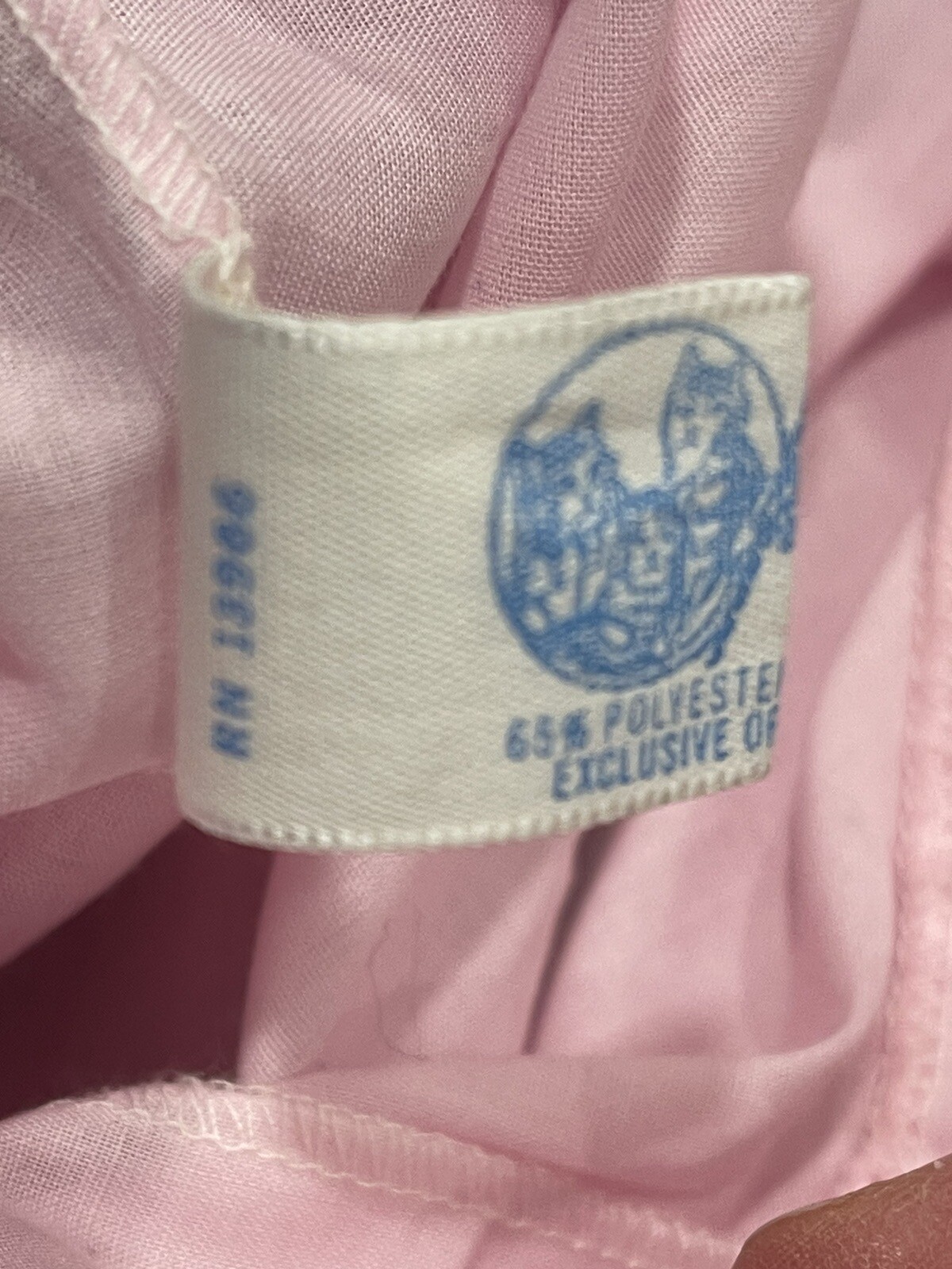 Vintage Katz Coat Never Press-NWT-NOS-baby Pink-embroidered Flowers-vtg Medium