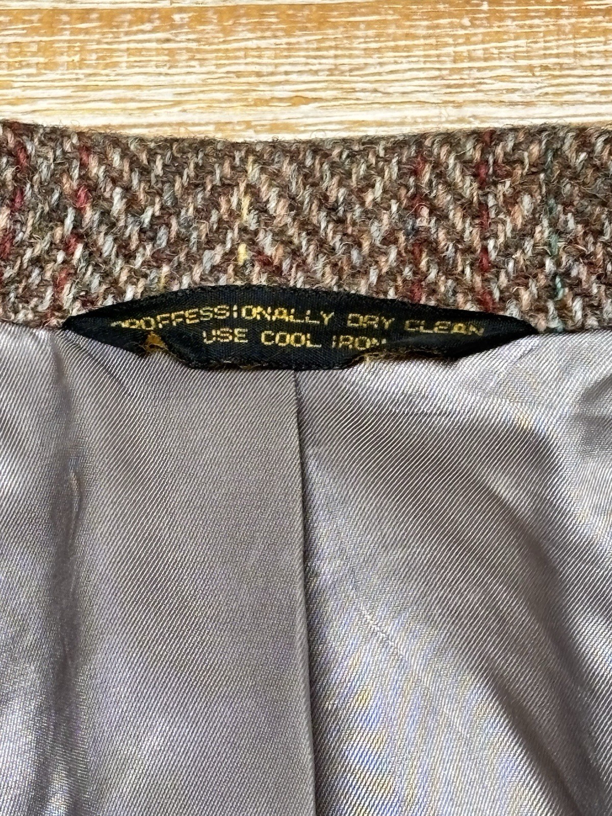 Harris Tweed Blazer Land’s End Charter Collection Herringbone Wool Jacket 42 L