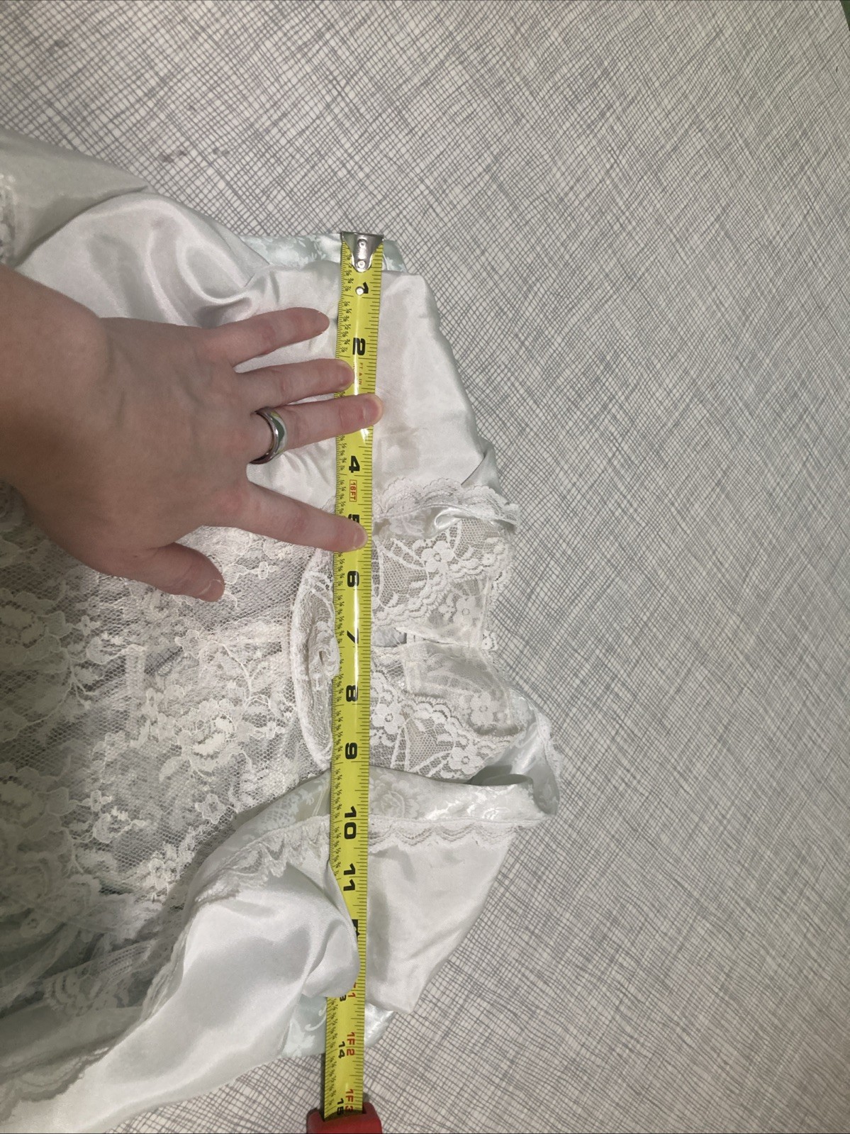 Vintage 80s Gunne Sax Jessica McClintock Mint Green Lace Wedding Formal Dress XS