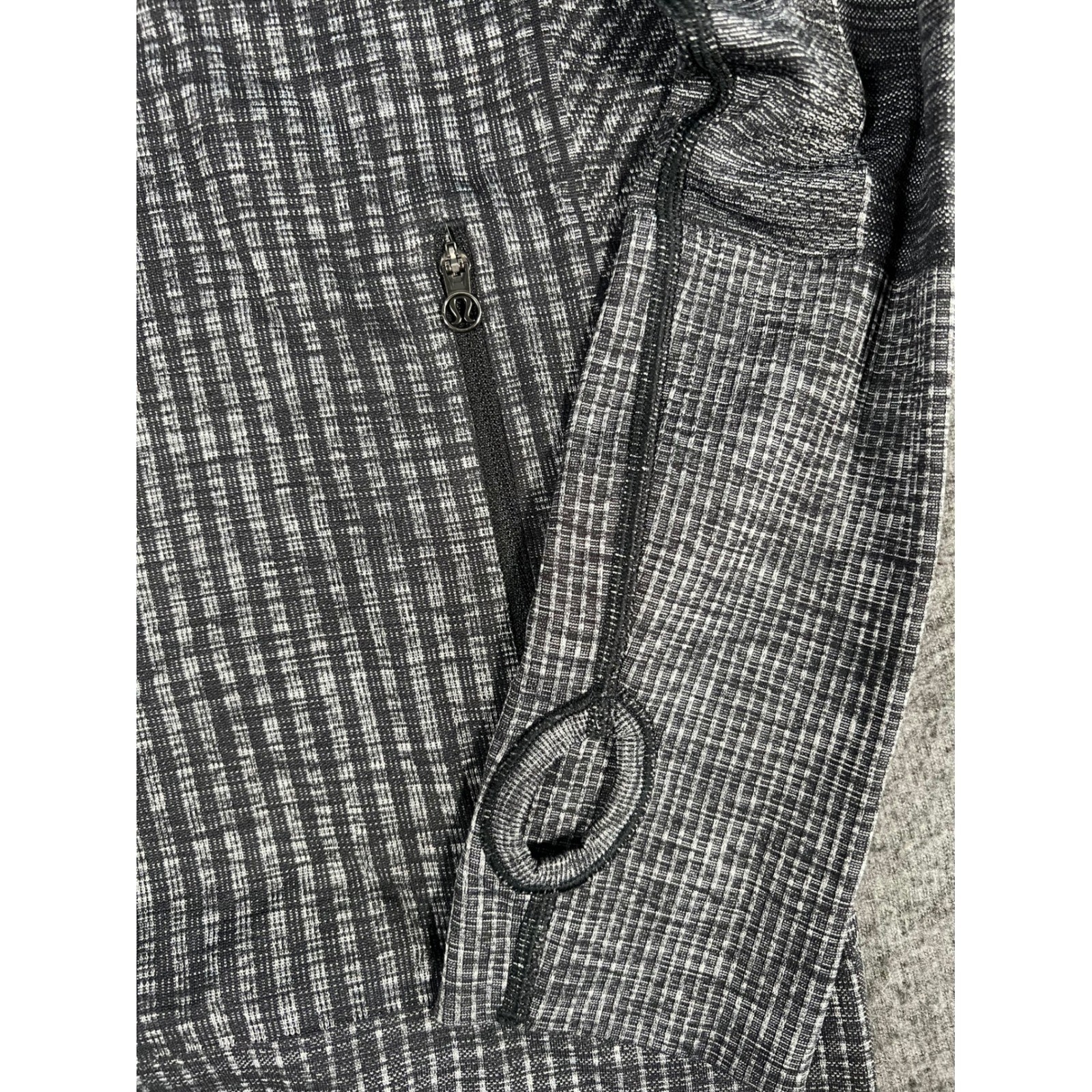 Lululemon Rest Less Vent Tech Hoodie Black White Geometric Activewear