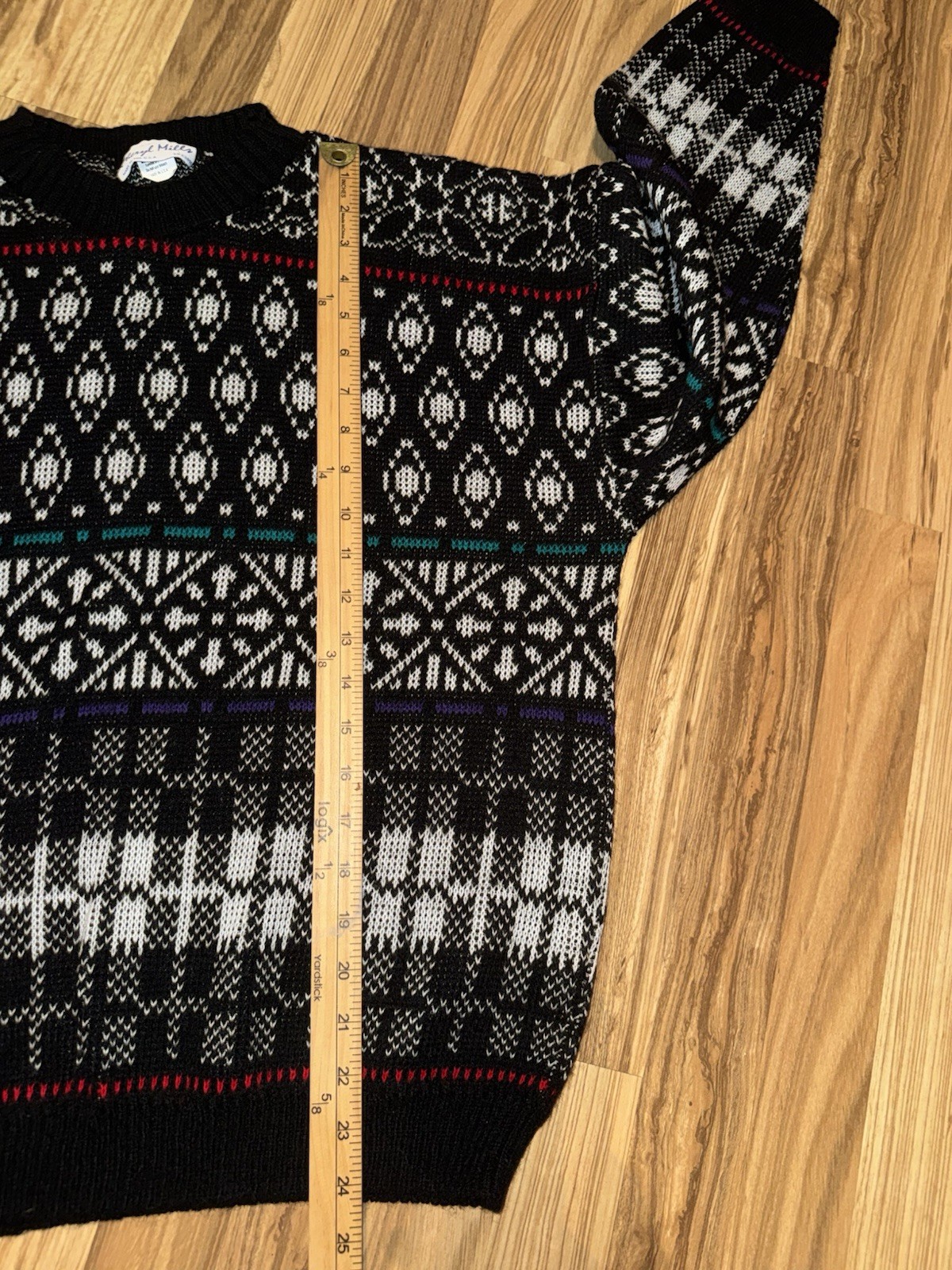 VTG 80’s Cheryl Mills Women’s Sweater Knit USA Coogi Style Fairy Isle Grandpa