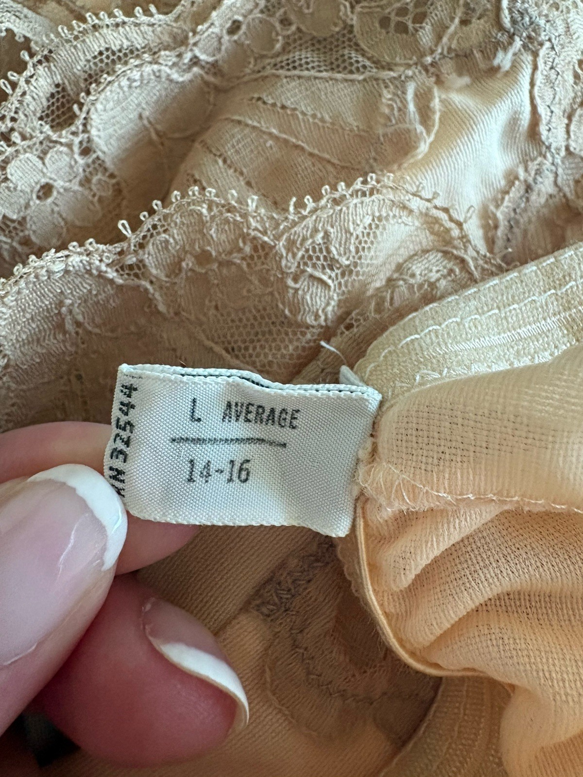 Vintage 1960’s Emilio Pucci For Formfit Rogers Ivory Brown Lace Half Slip Large