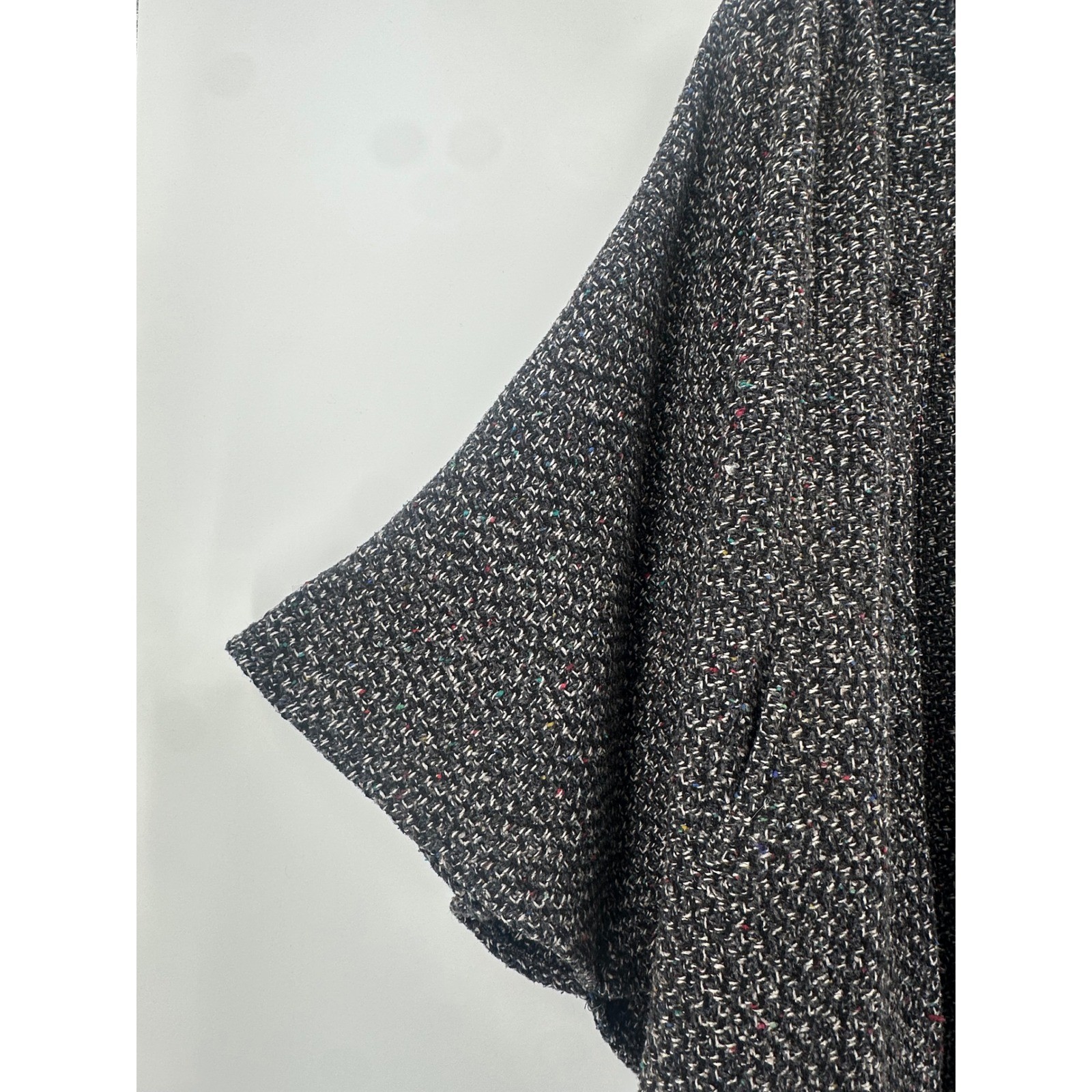 Vintage Herman Kay Wool Blend Tweed Cape Coat OS Made in USA Quiet Luxury Winter