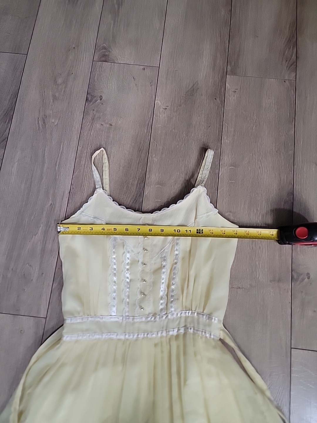 VTG 70s Gunne Sax Yellow Prairie Sundress Cottage Country Maxi