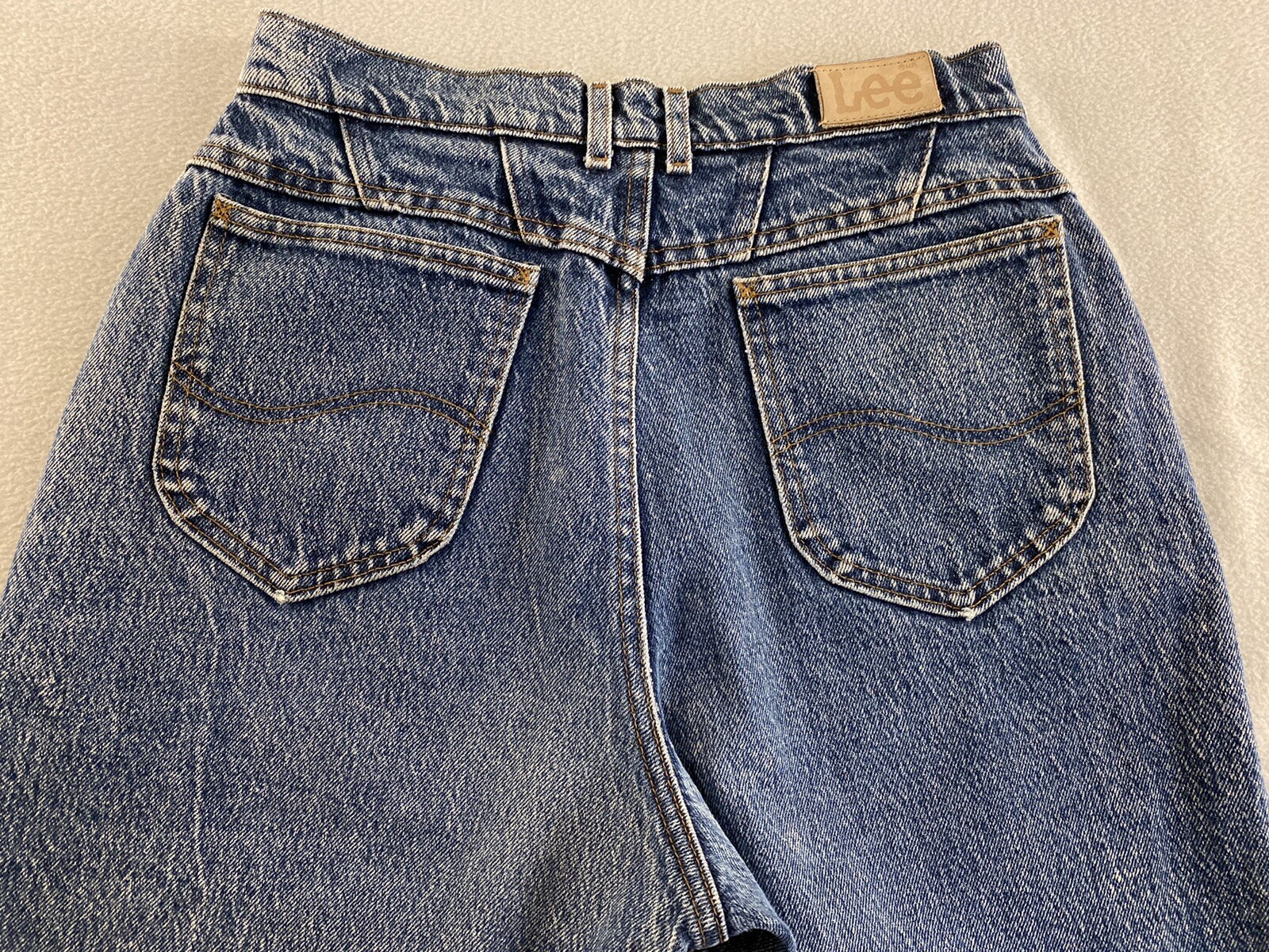 Vintage Lee Acid Wash Mom Jeans High Waist Tapered Leg Women Size 12 30″ x 27.5″