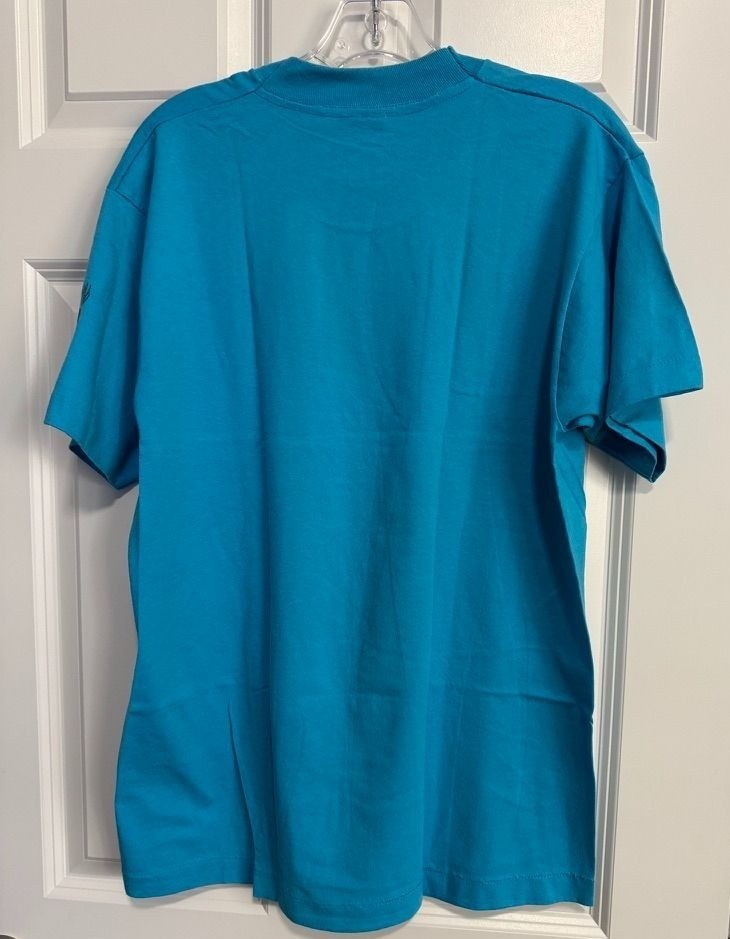 Vintage 90s Minnesota Loon Graphic Shirt Screen Stars Best Aqua Blue Size Large