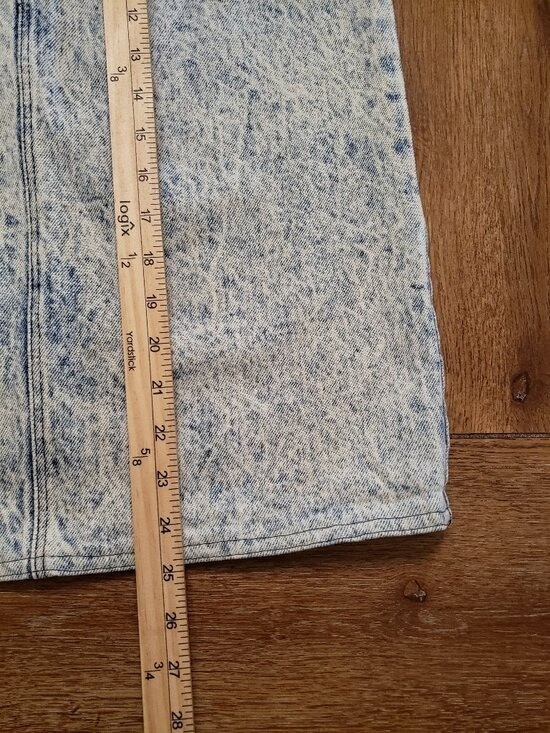 Vtg 80s Rumble Seats Jean Skirt XS Waist 24 Stonewashed Blue Made In USA Grunge