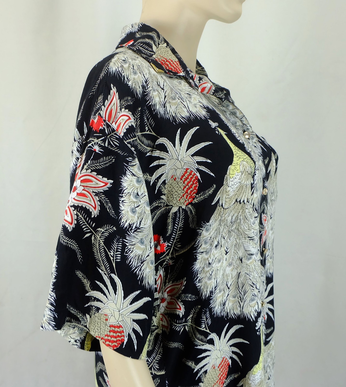 80s vintage BLOUSE savory italia size 40 oversized fanciful print