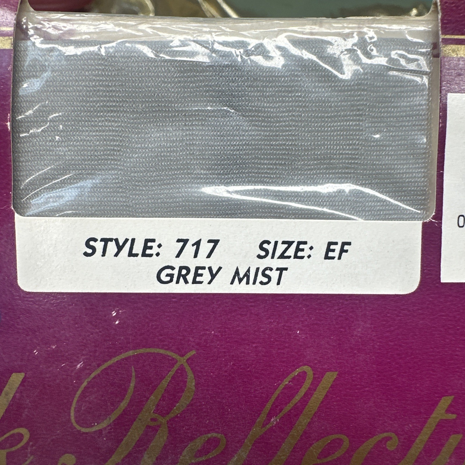 NEW ‘88 Hanes Silk Reflections Silky Sheer Pantyhose 717 Size EF Grey Mist