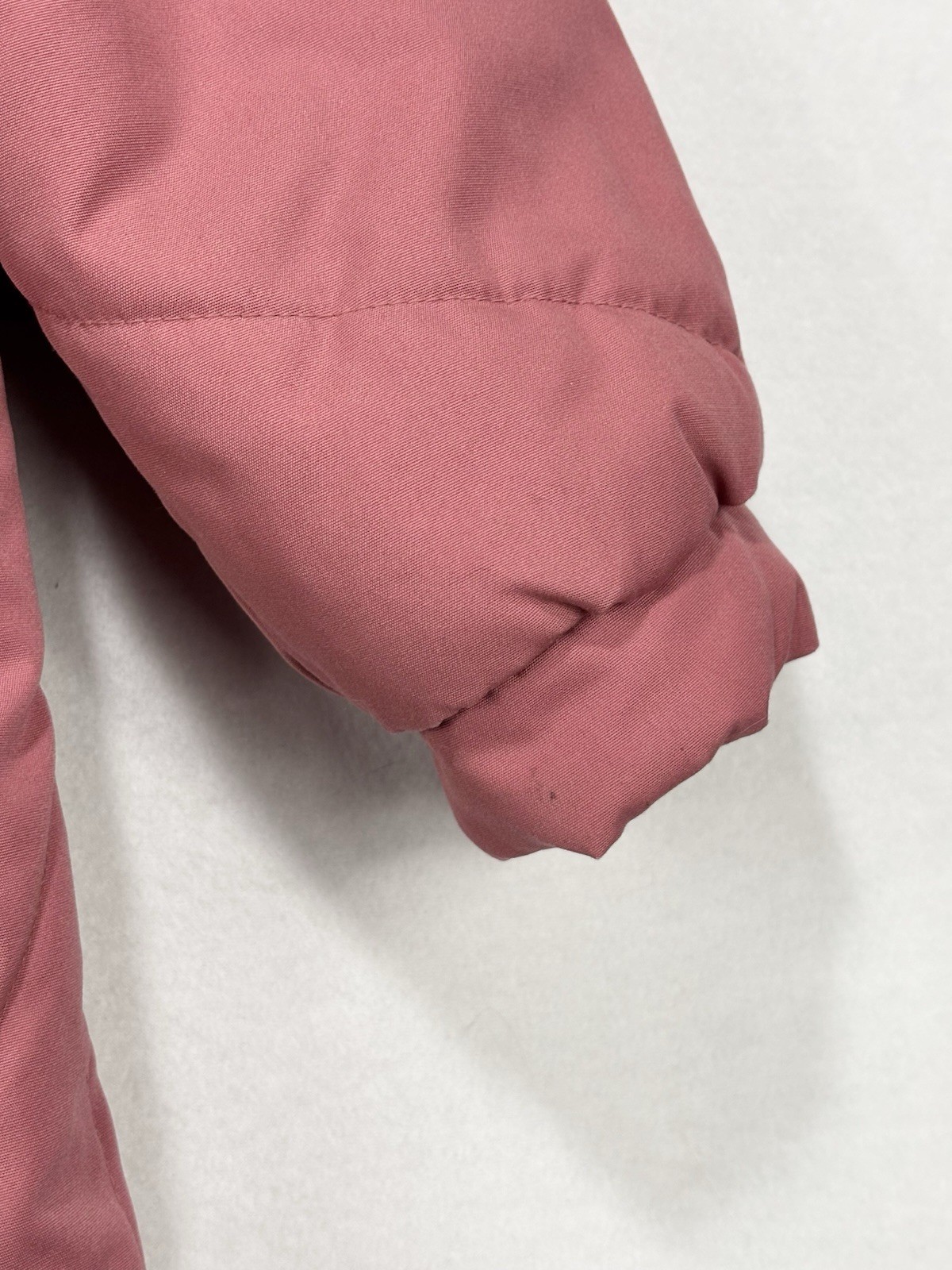 Vintage 70s Quilted Coat Size 14 Pink Long Puffer Jacket Toggles Snow Weather