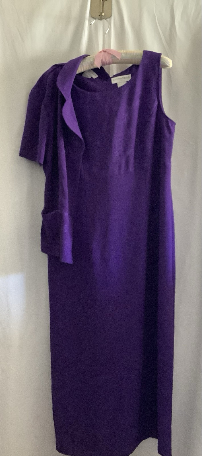 SAG HARBOR DRESS/JACKET SET (size 12) Deep Purple, Midi Excellent Condition