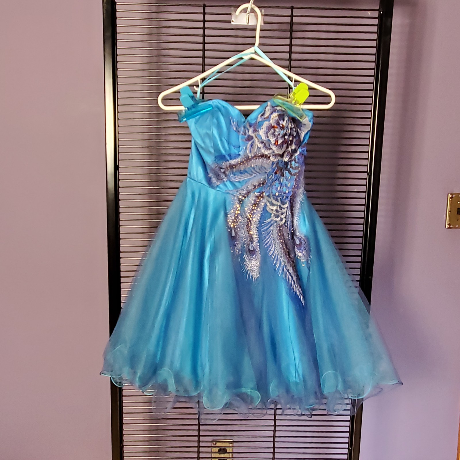 VINTAGE FIESTA PEACOCK COCKTAIL DRESS