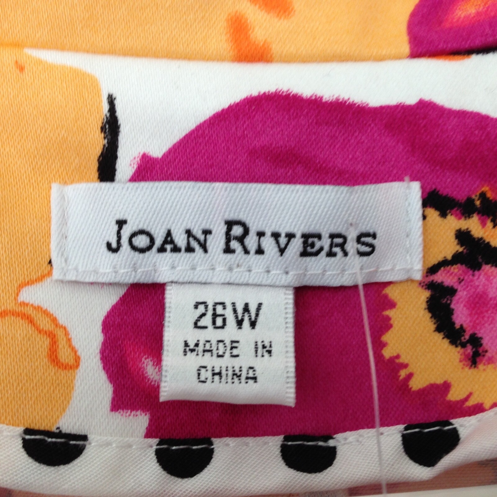 Vtg JOAN RIVERS Blazer Plus Size 26W Button Jacket Big Florals Pink Orange NEW