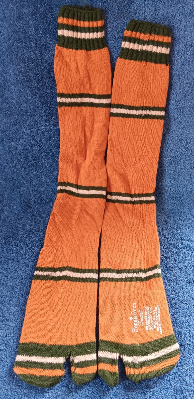 1970s Vtg Toegal Socks Tube Sox Knee Hi 9-11 Orlon Acrylic Nylon BONNIE DOON HTF