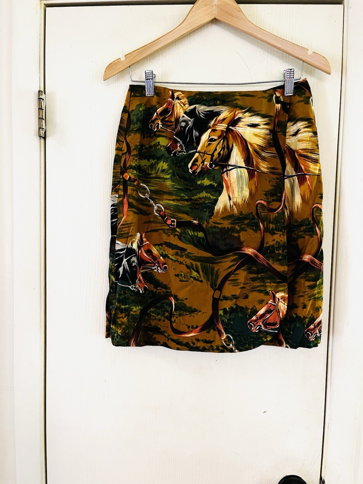 VTG Equestrian Ralph Lauren Inspired Town & Country 90s Cotton Mini Skirt S/M