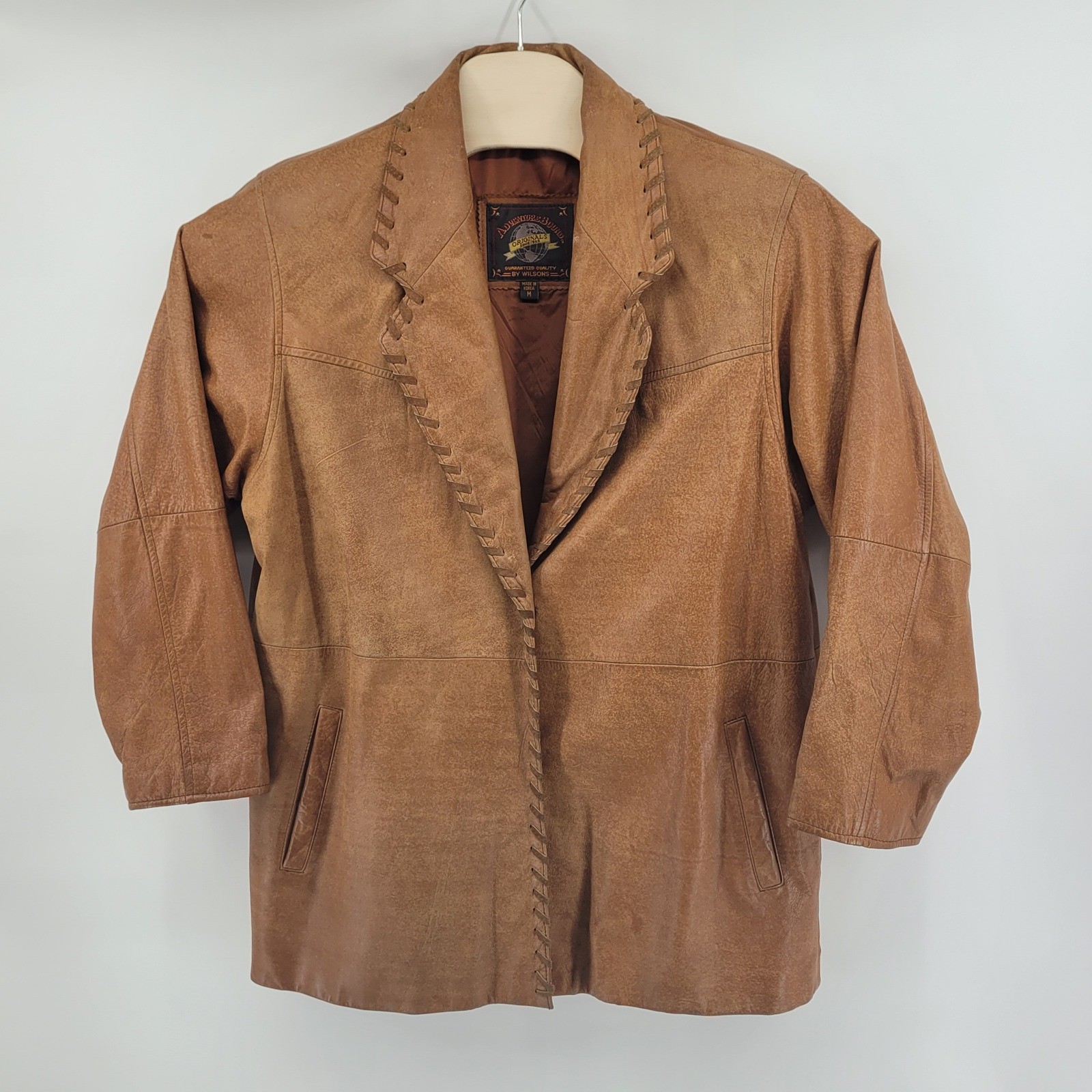 Wilson Adventure Bound Originals Size Medium Brown Suede Leather Blazer Jacket