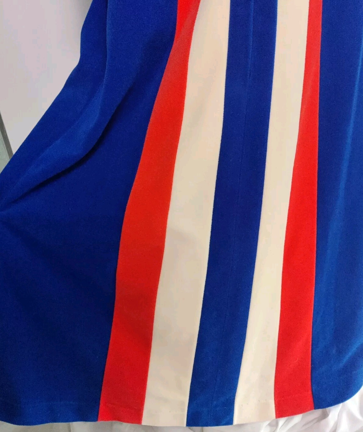 Vintage 70’s Blue Red & White Striped JC Penney Lounge wear Zip Up Robe Size 14
