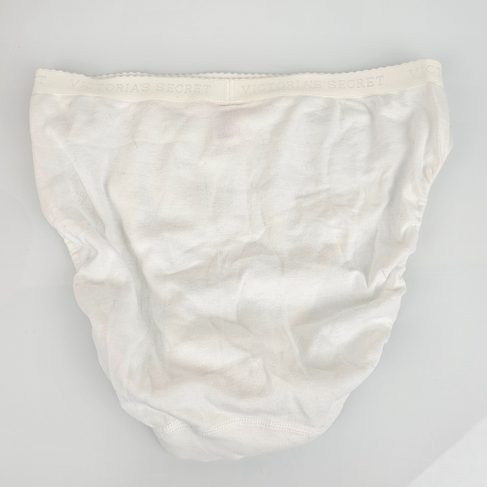 Victorias Secret Vintage 2002 Signature Logo Waistband Cotton Hi Cut Panties L 7