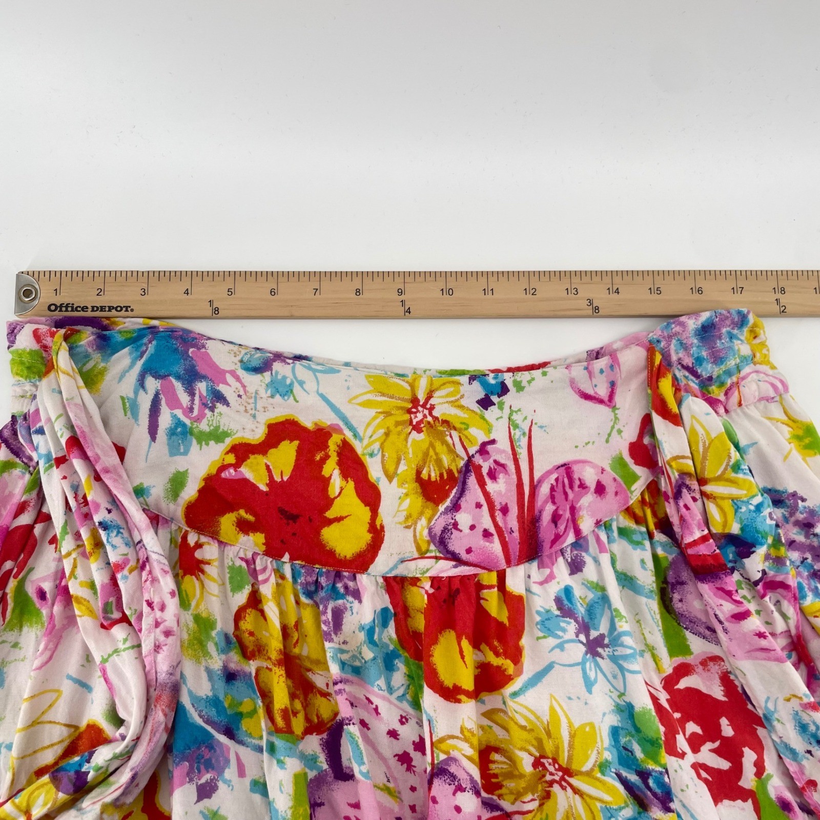 Baanis L.A. Floral Midi Skirt Womens Medium Multicolor Rayon Vintage Tropical