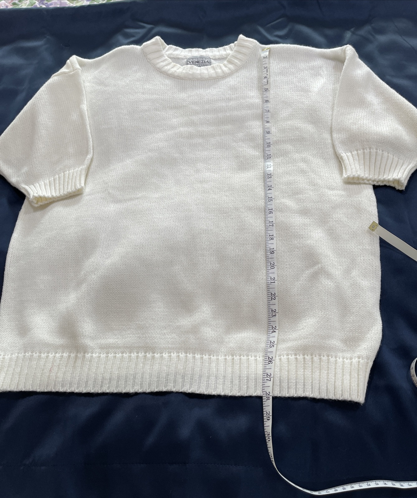 Vtg Venezia Sportswear Off White Women’s Sweater One Sz Fits All Oversized
