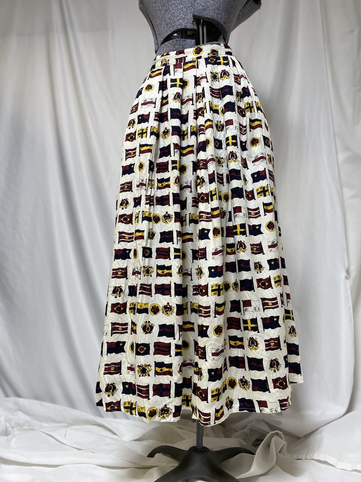 NEW JG Hook Skirt Size S Lord And Taylor 28X33 Maxi Long Pleated Vintage 80s $98