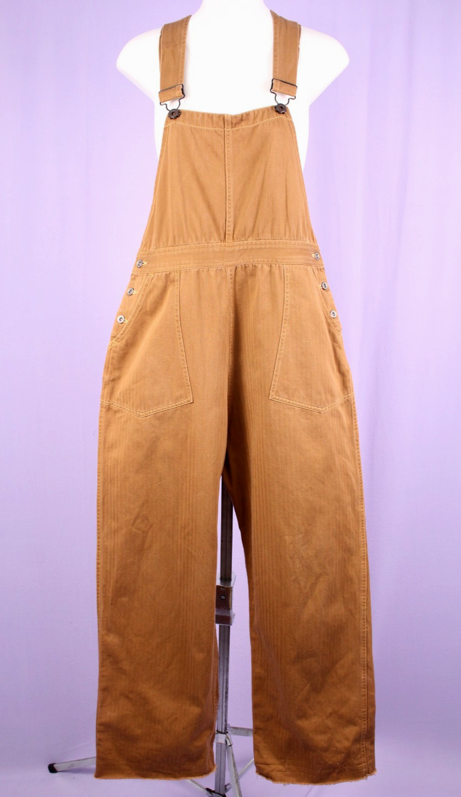 VTG Women’s 30s 40s Style CAB Side Button HBT Overalls Sz M 1930s