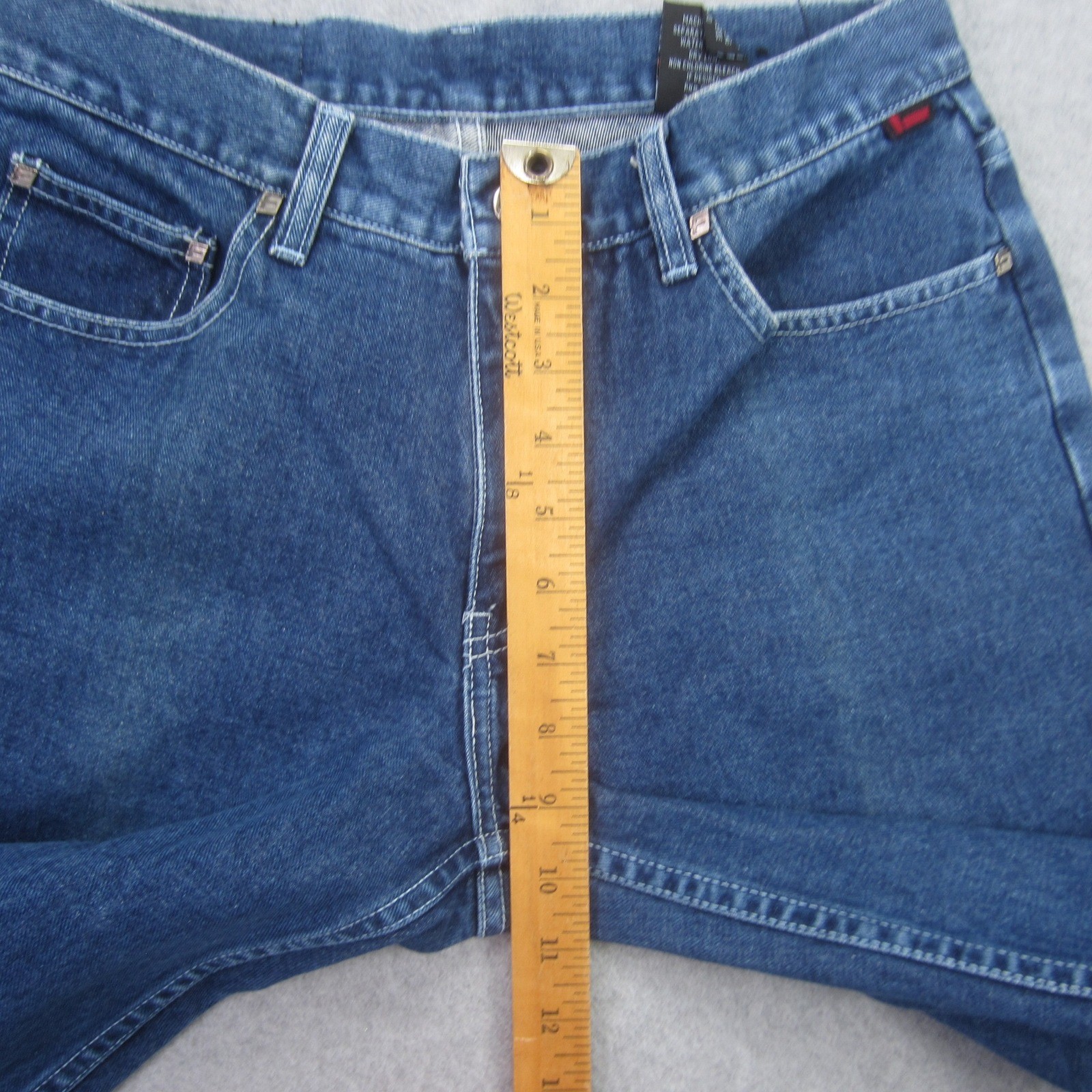 Vintage FUBU The Collection Jeans Womens 9 /10 Blue Straight Leg Logo Y2k