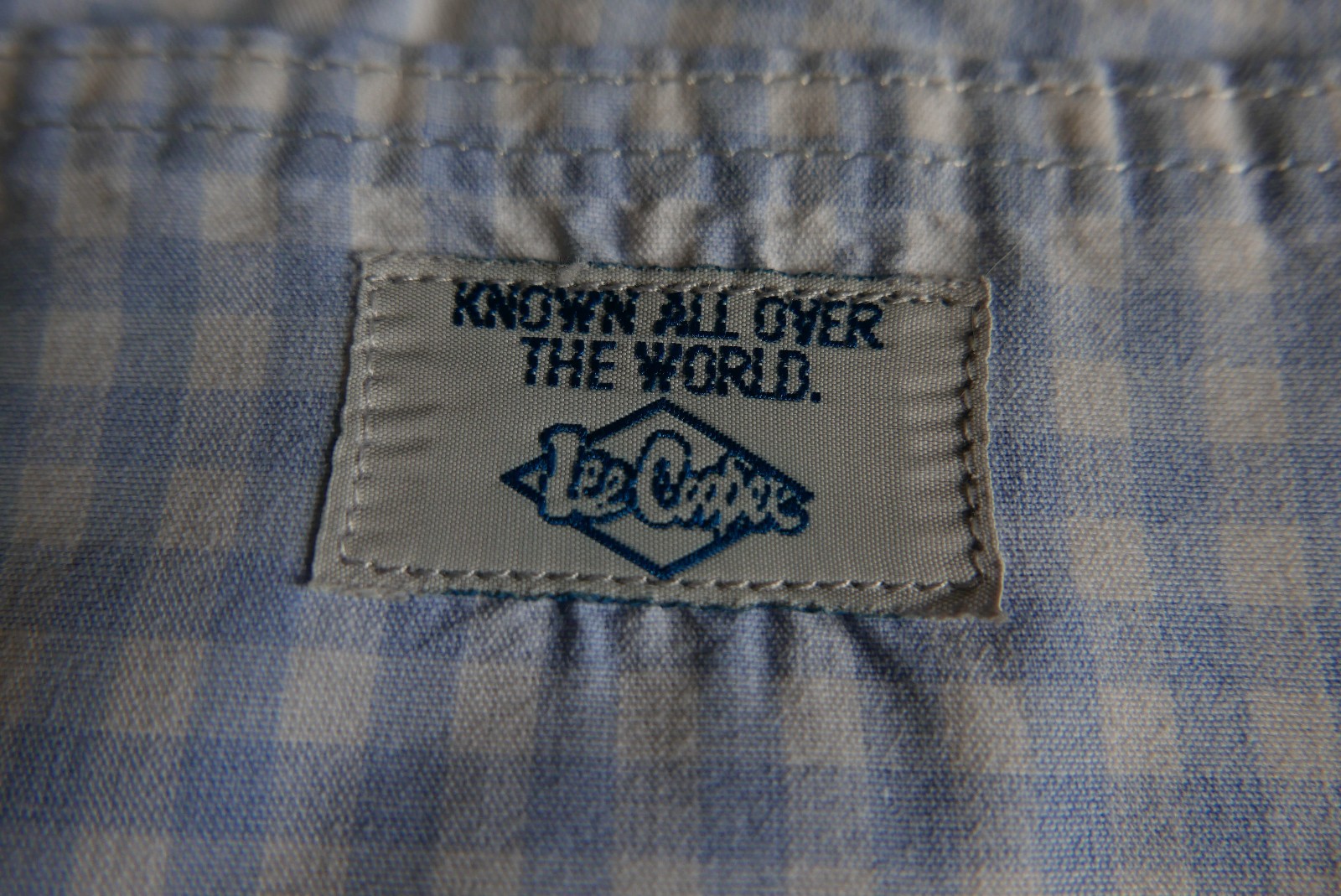 Vintage ‘90s Lee Cooper Women’s Chino Pants Blue & White Plaid 75% Cotton Size S
