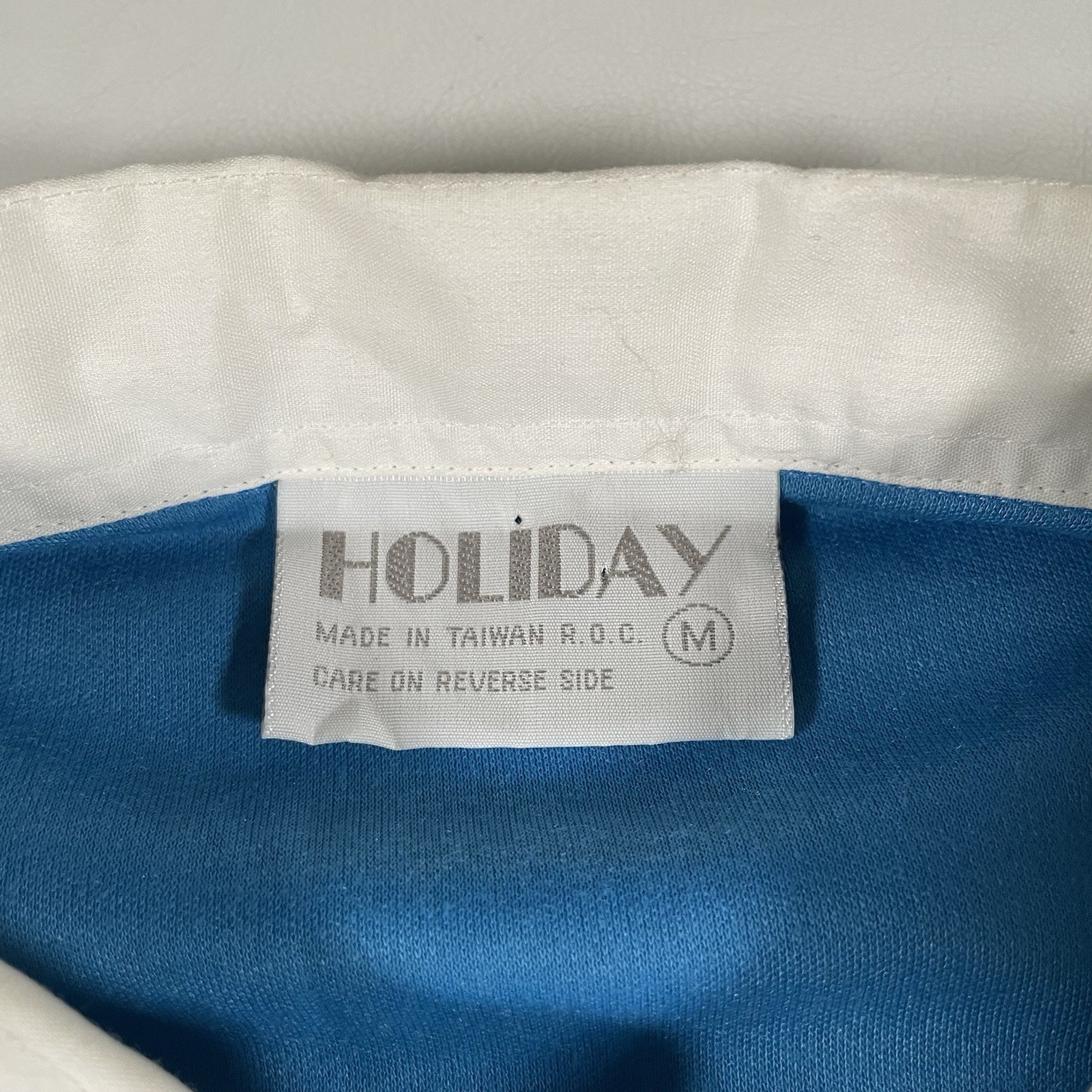 Vtg 70s Holiday Brand Womens Polo Shirt M Horse Graphic Logo Sears Sportswear