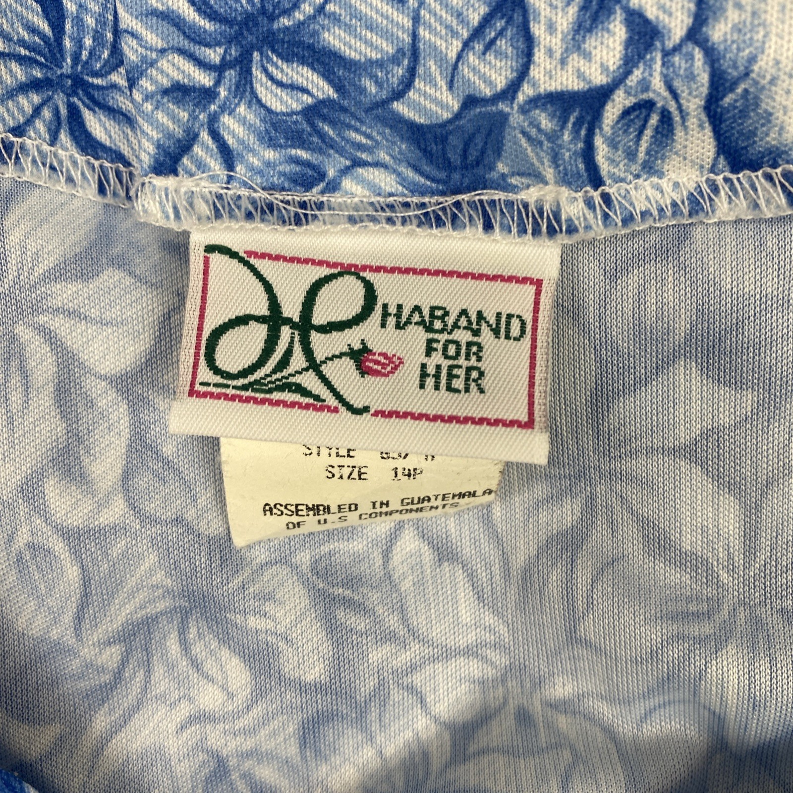 Haband For Her Dress Blue Floral Summer Daytime Dress