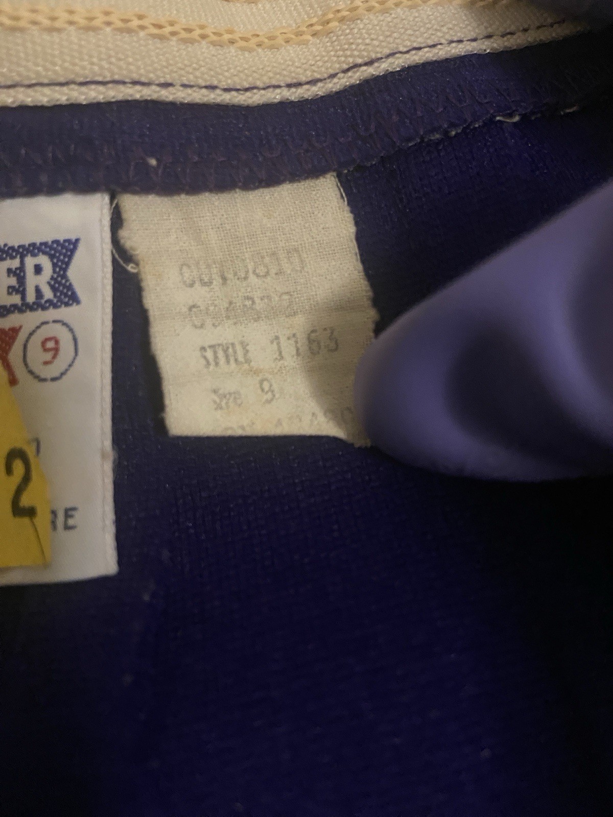 Vintage 60’s cheerleader Supply Co Inc Purple,yellow & White Cheer Skirt