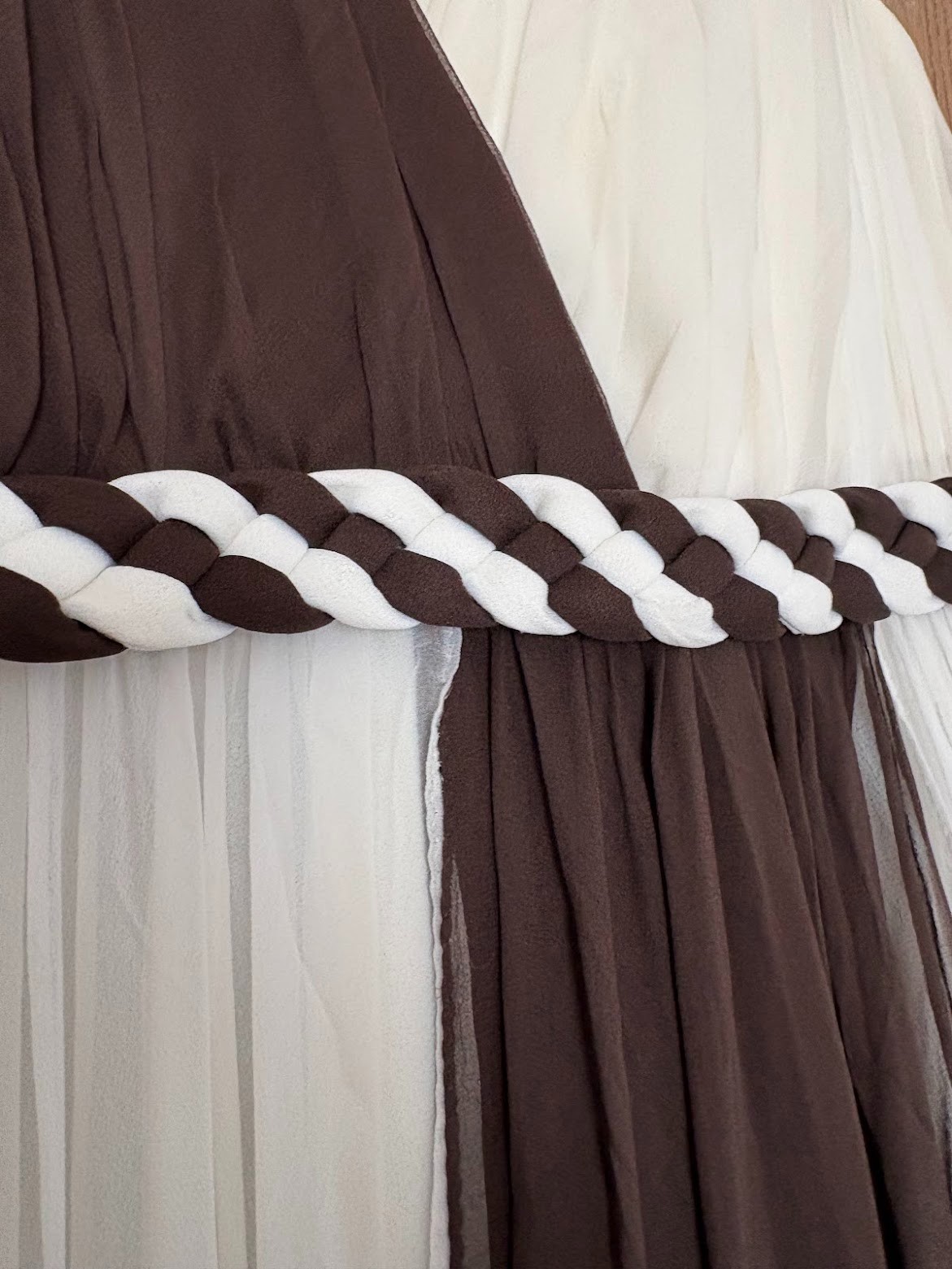 vtg 1960’S-70’S Chiffon Plisse Grecian style Handkerchief dress XS