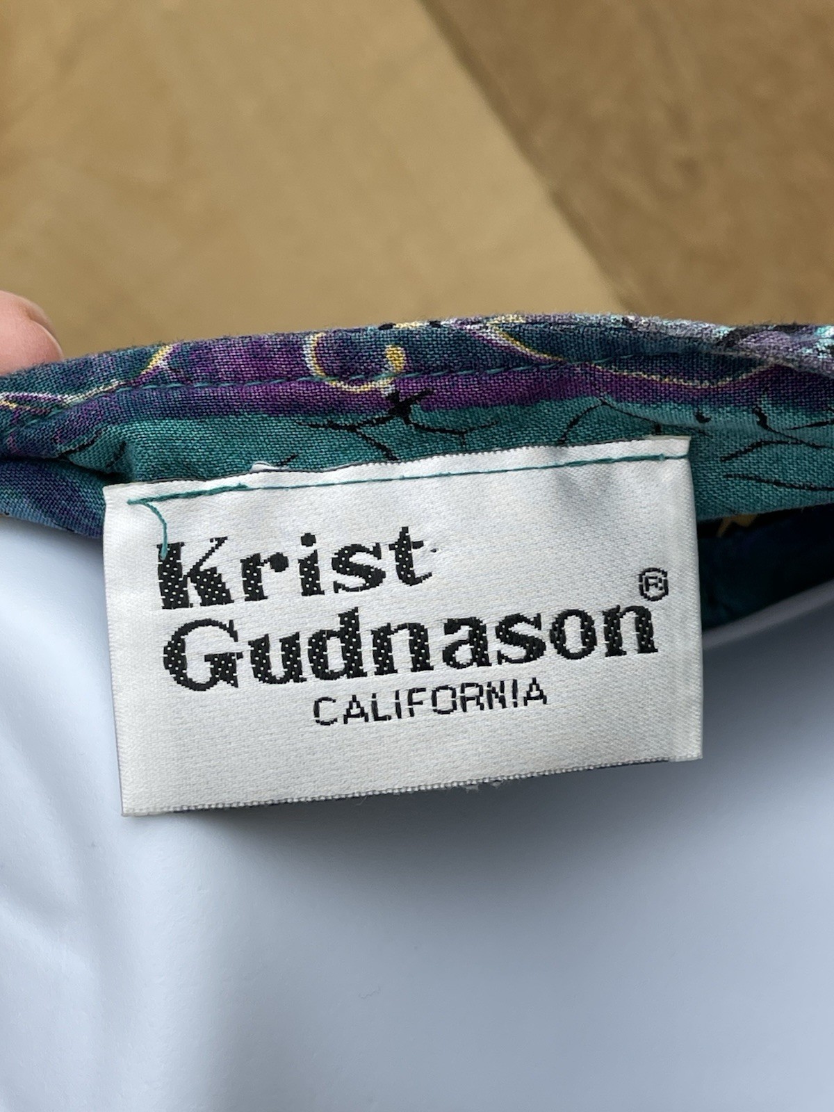 Vintage Krist Gudnason 80s Dress Muumuu Turquoise Southwest Print Kaftan L/XL?