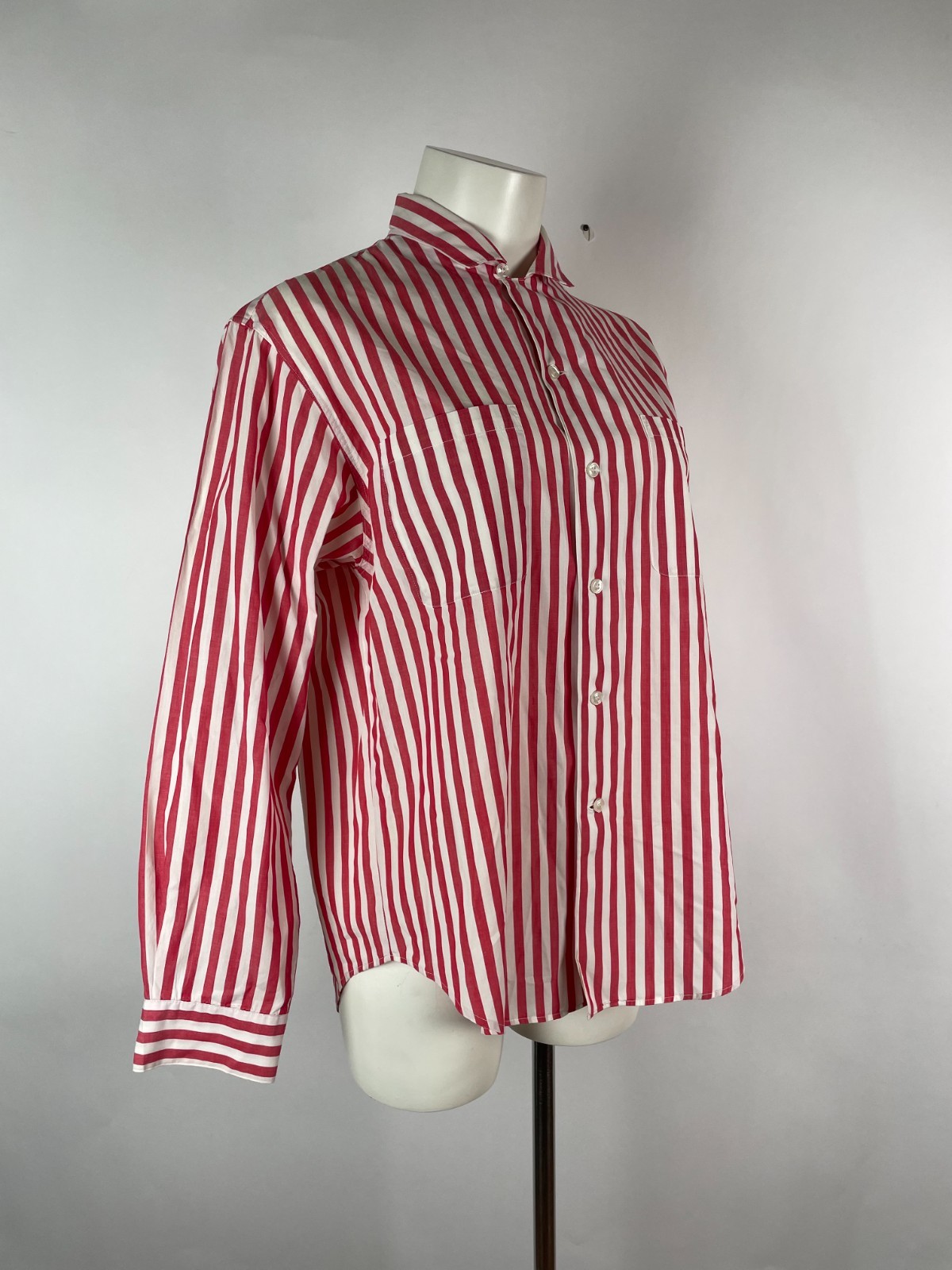 Vintage 80s Womens J.G. JG Hook Button Down Button Up 100% Cotton 12 Hong Kong