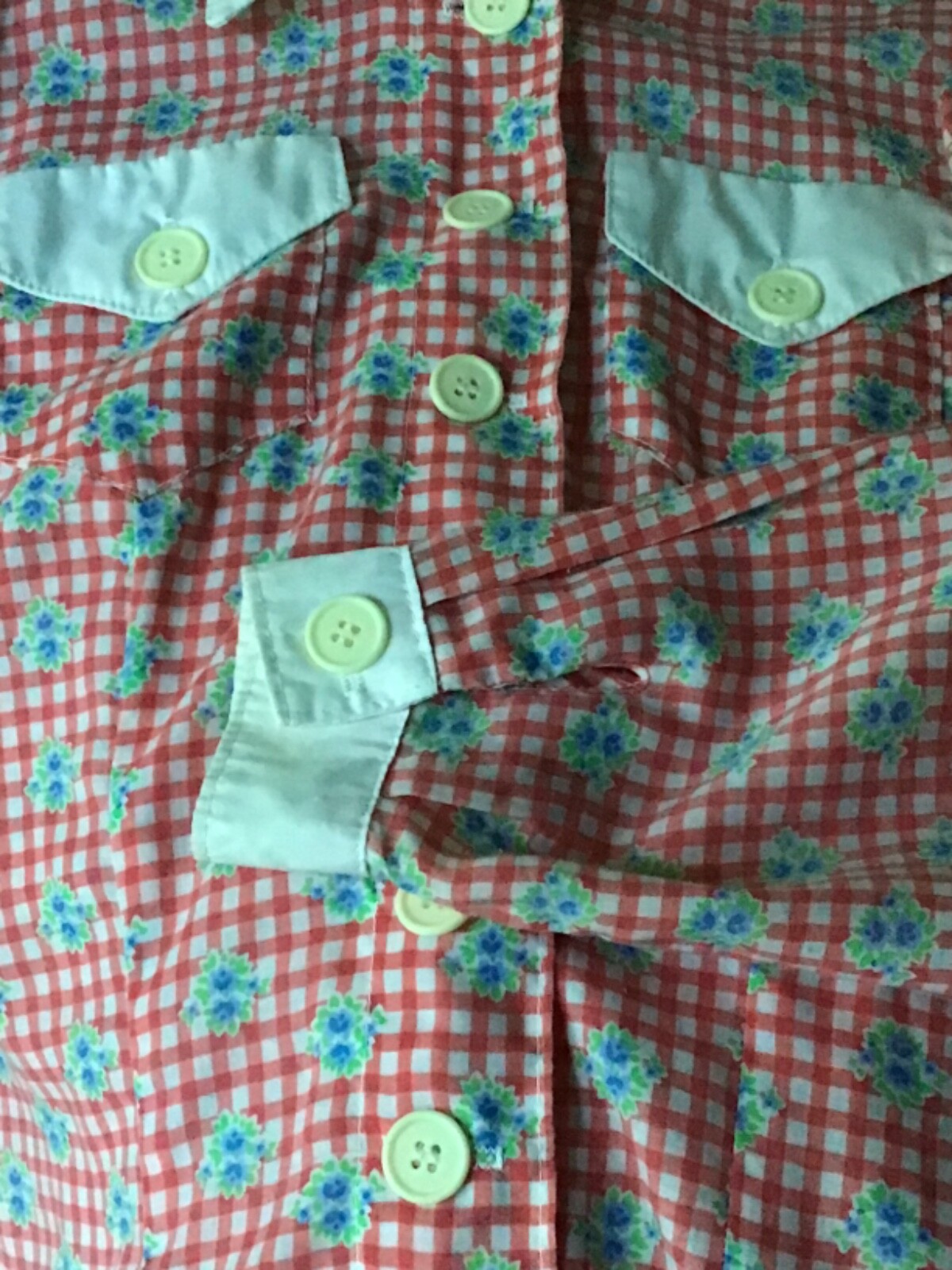 Mod blouse, vintage, by Irene Kasmer size small