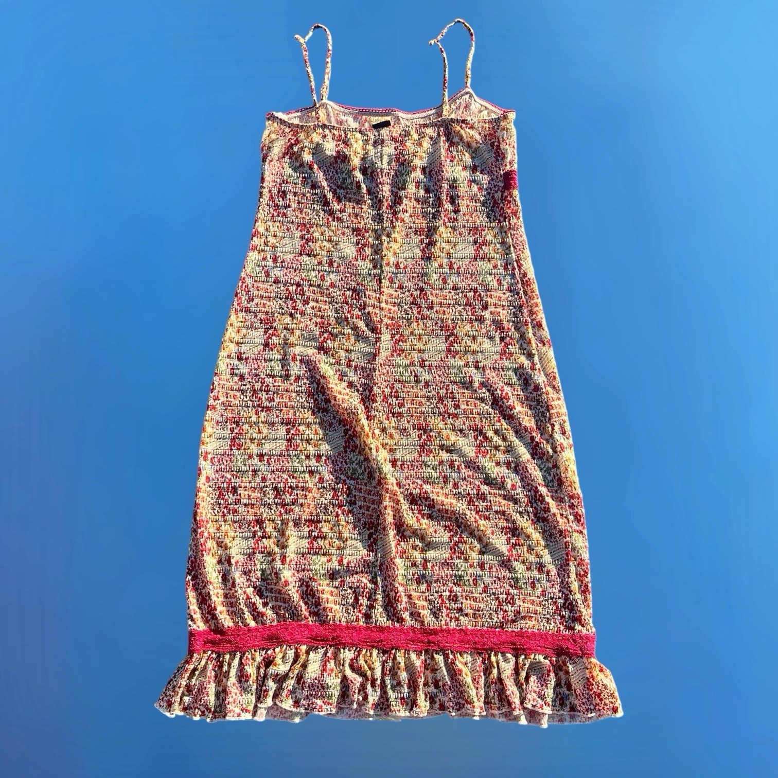 90s/y2k vintage, dainty floral, midi dress. Girl Next Door