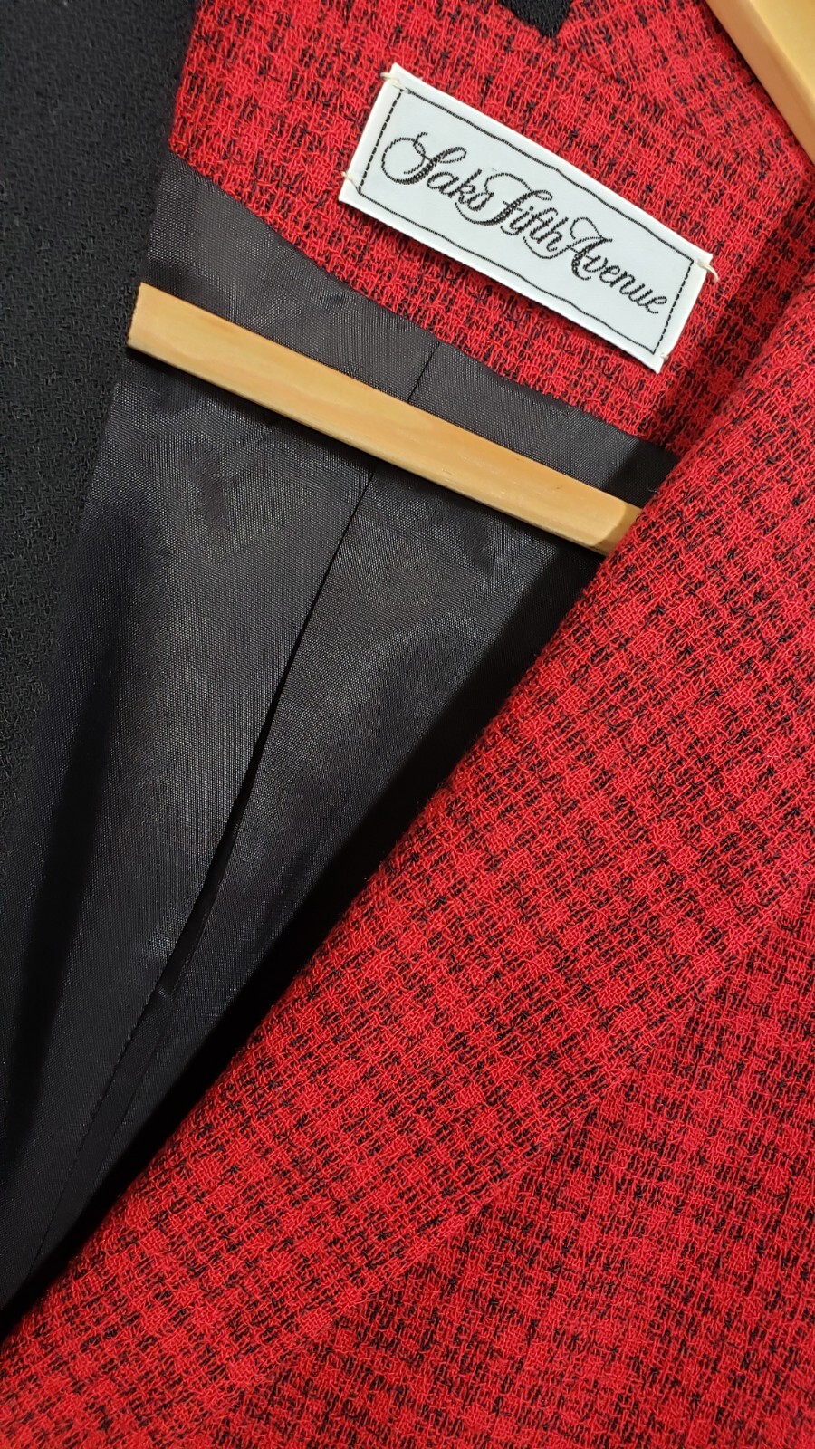 Vintage Saks Fifth Avenue DAVID HAYES Wool Jacket & Pencil Skirt Set Size Small