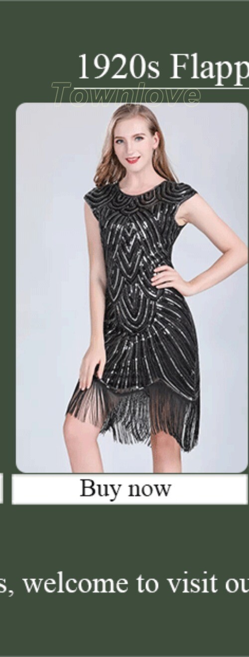 1920s Flapper Dress Women’s Slim Fit Sequin Tassel Vintage 20s Party Dress Skirt