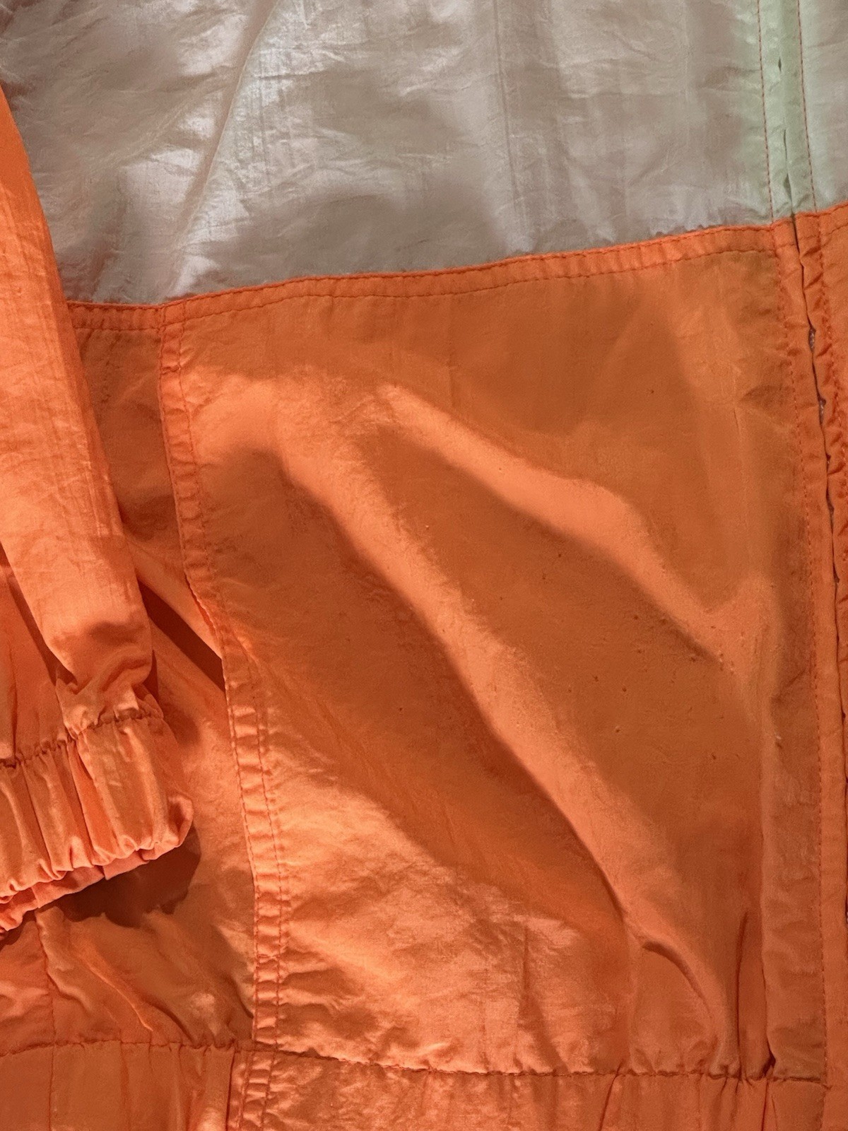 Vintage L.A. Gear Orange & White Track Jacket Windbreaker Size L