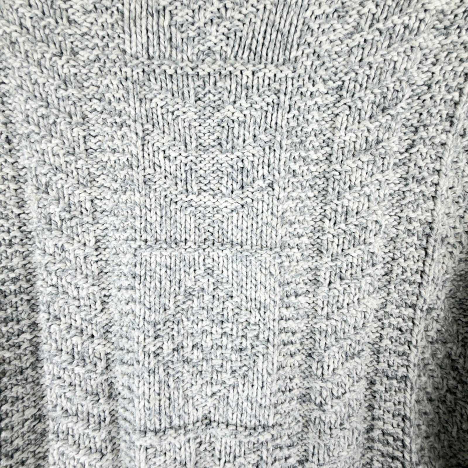 Vintage Woolrich Cardigan Sweater Large Gray Textured Knit USA Cotton Button
